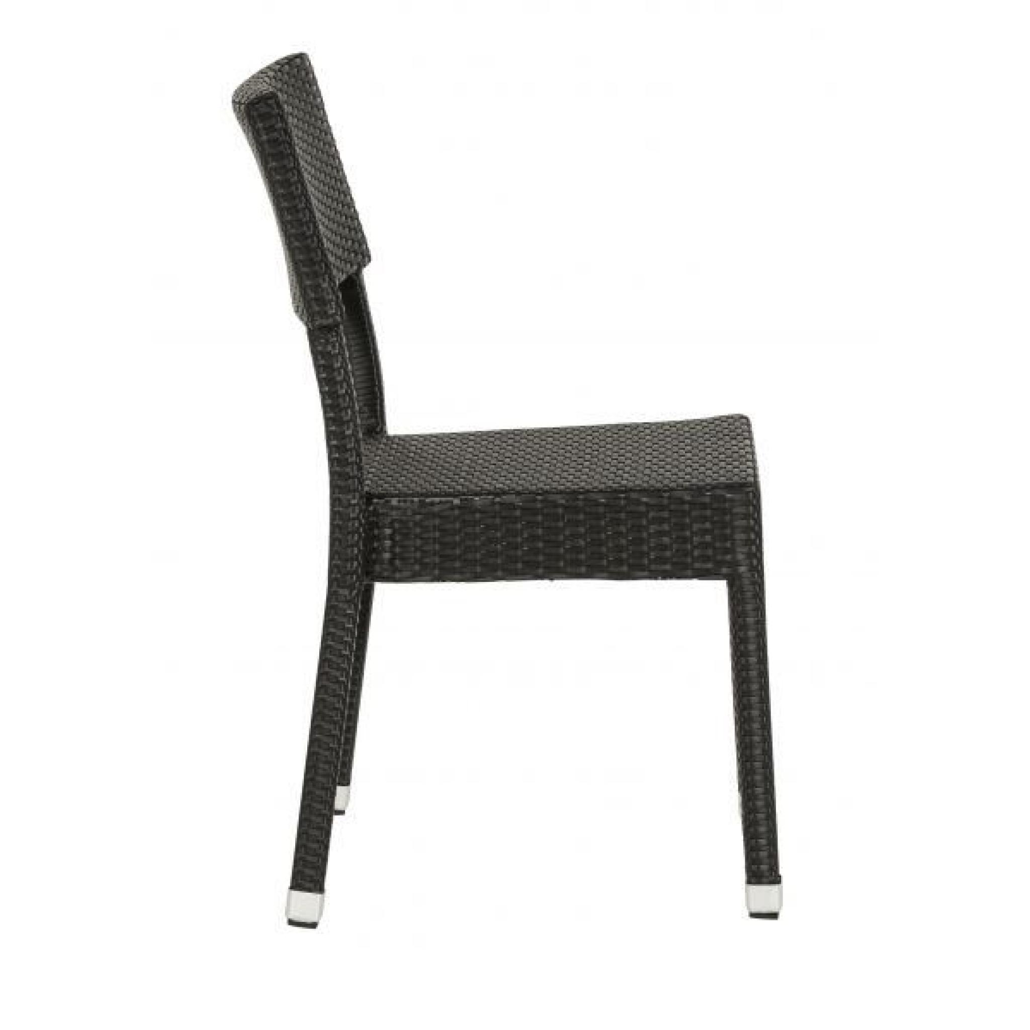 Chaise design Askari - Noir Lot de 2 pas cher