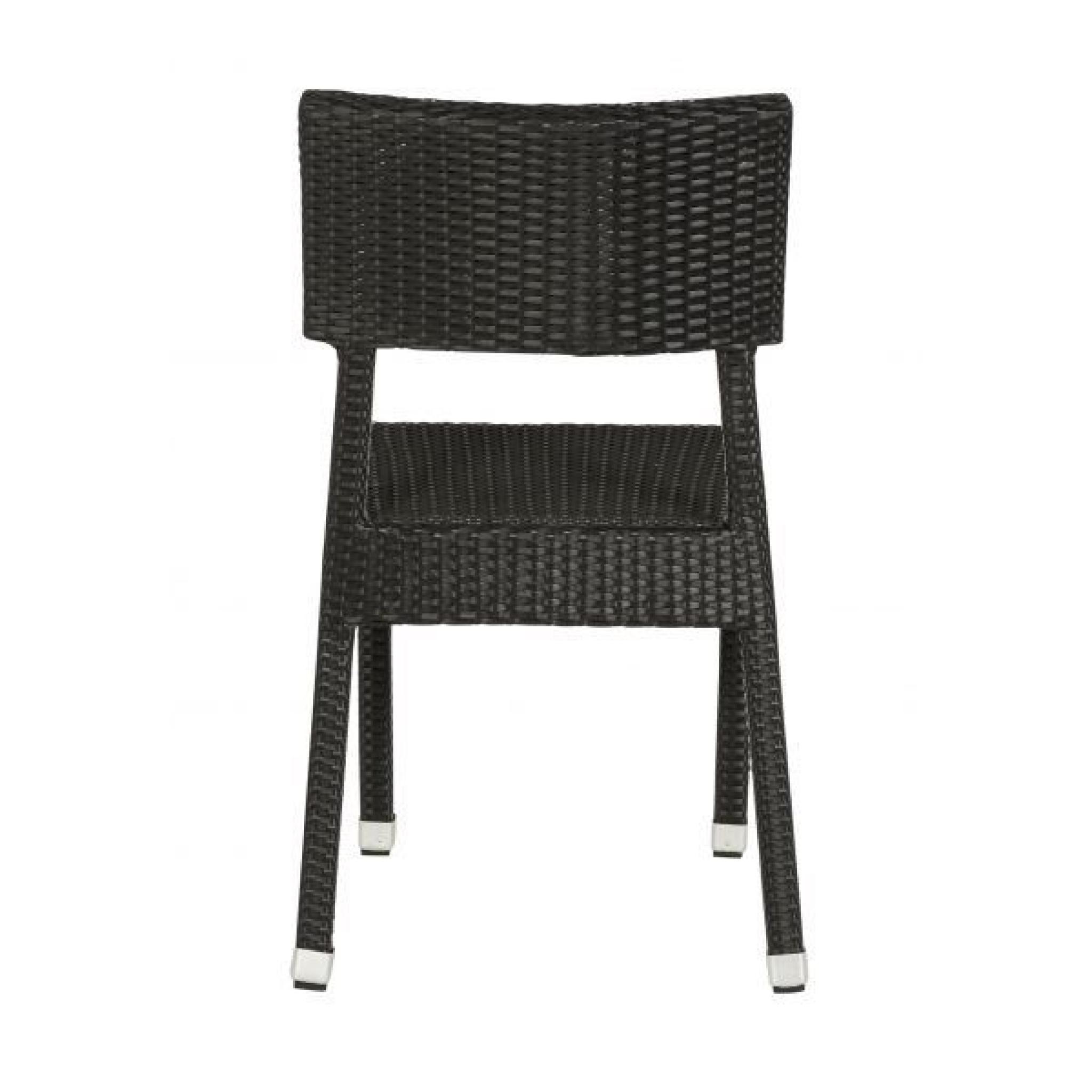 Chaise design Askari - Noir Lot de 2 pas cher