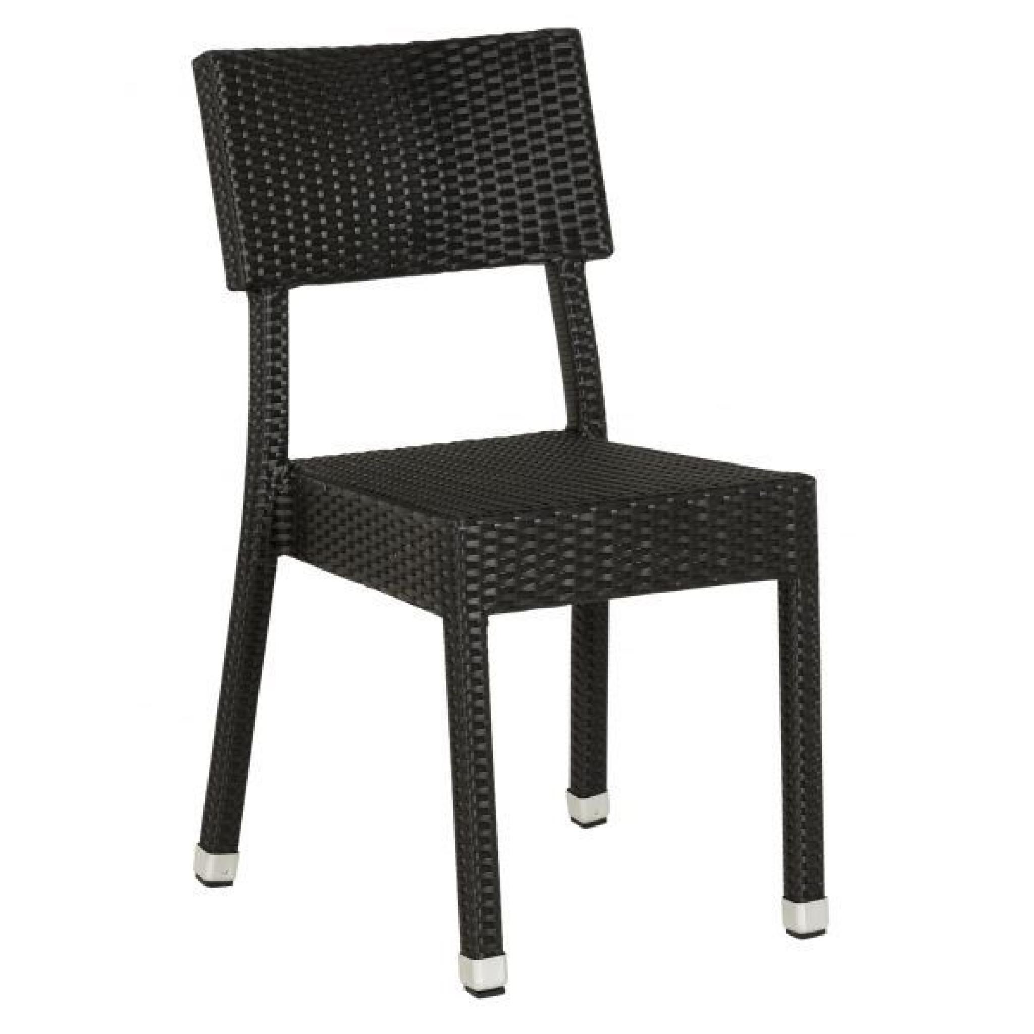 Chaise design Askari - Noir Lot de 3