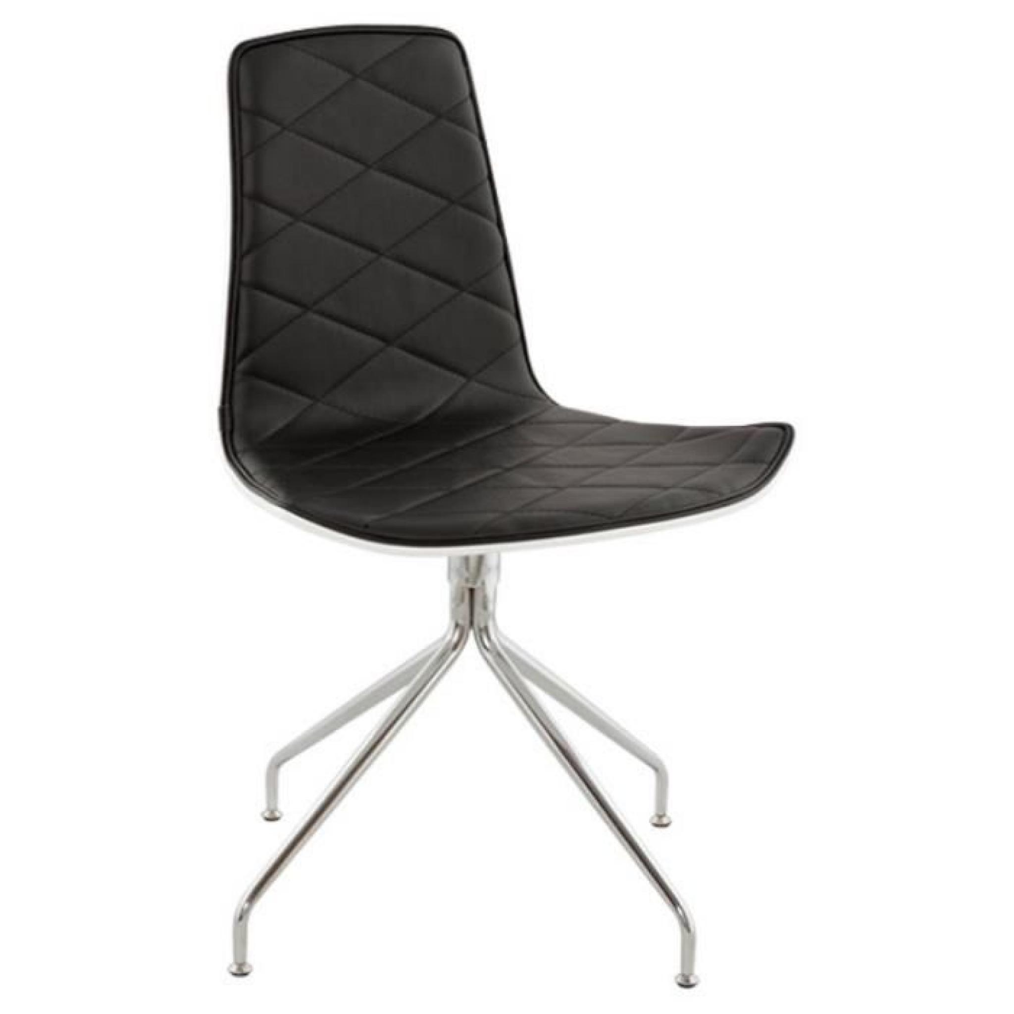 Chaise design Best  noire et  blanche  en cu