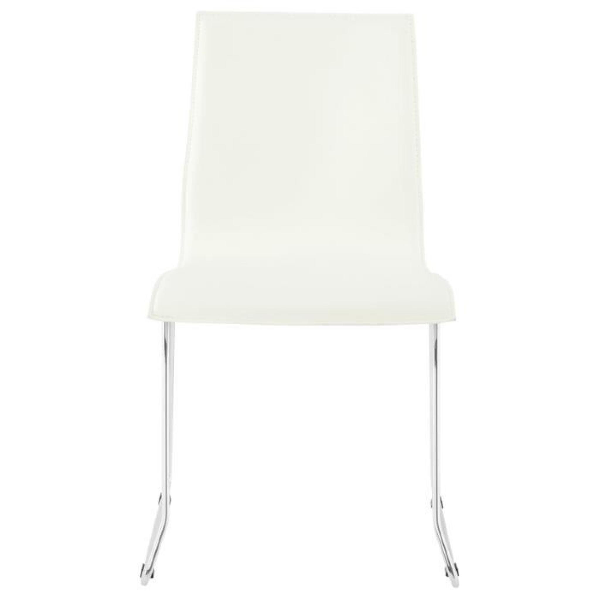 Chaise design blanche 'KYRA' en PU pas cher