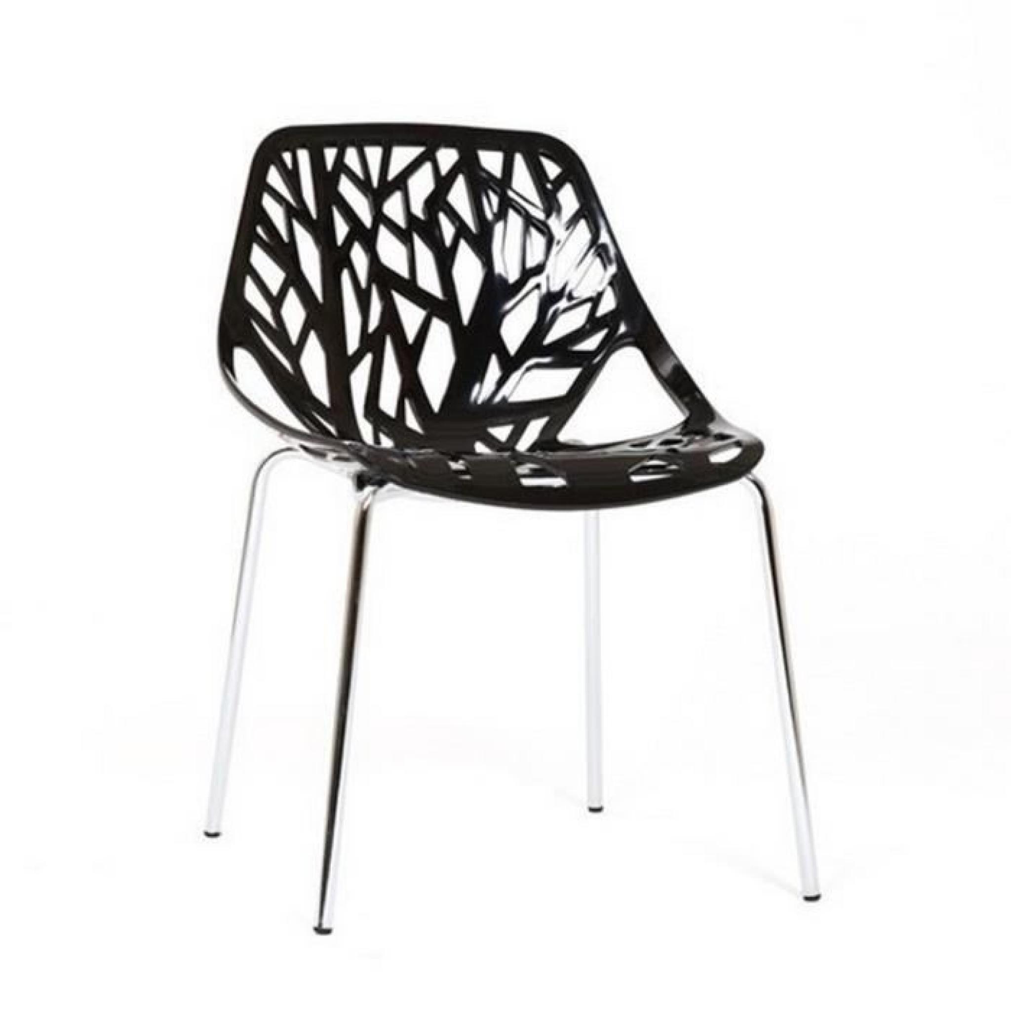 Chaise design blanche - Lily pas cher