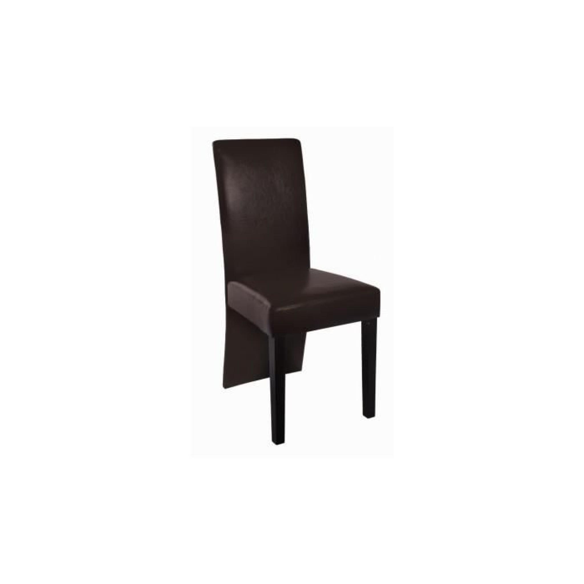 Chaise design bois marron (lot de 6) 93 x 43 x 53 cm pas cher