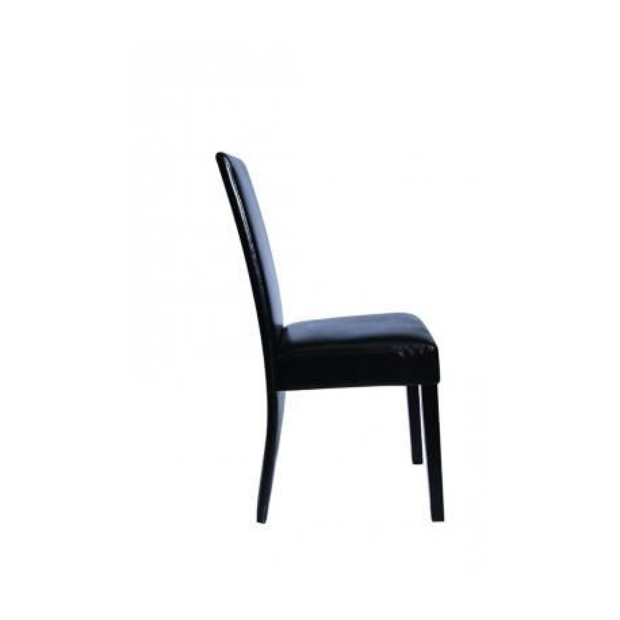Chaise design bois noir (lot de 2) pas cher