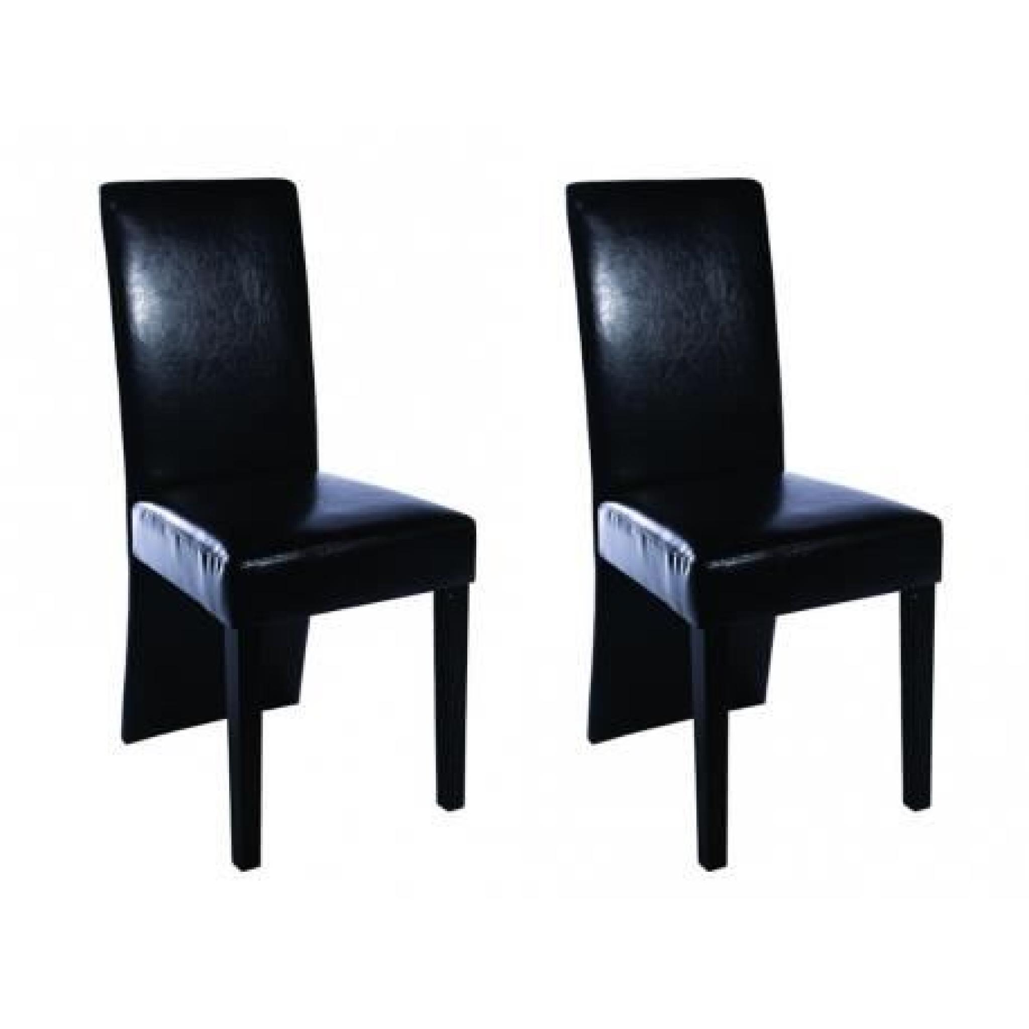Chaise design bois noir (lot de 2) Stylashop pas cher