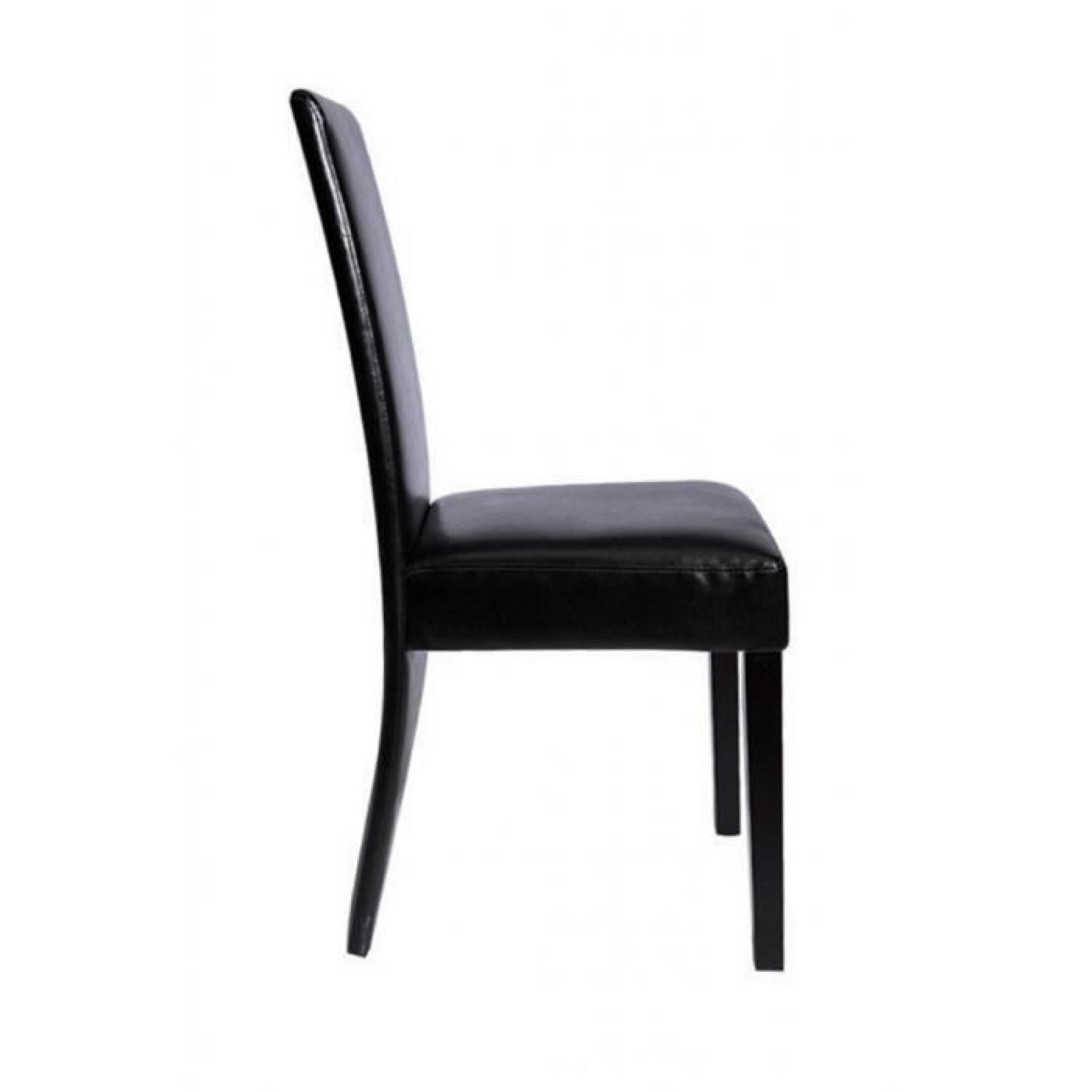 Chaise design bois noir (lot de 4) pas cher