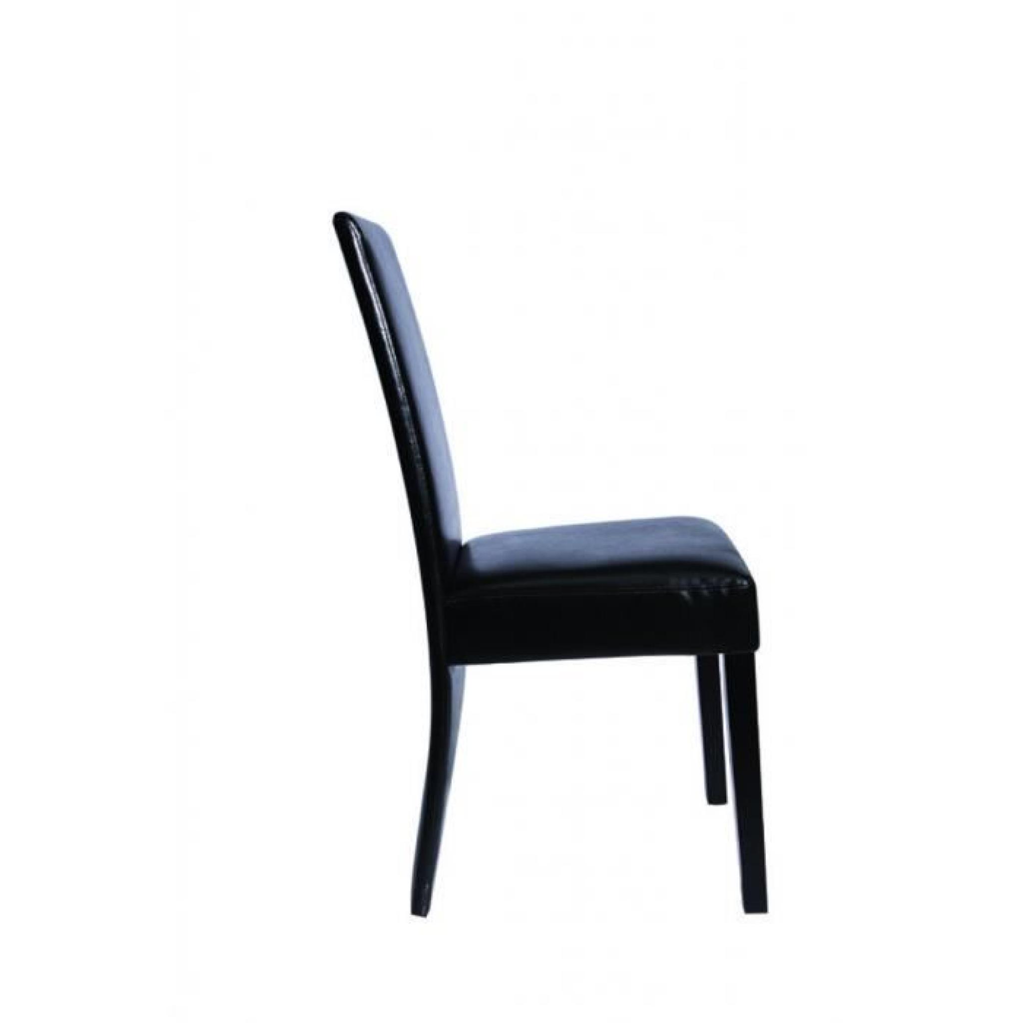 Chaise design bois noir (lot de 6) pas cher