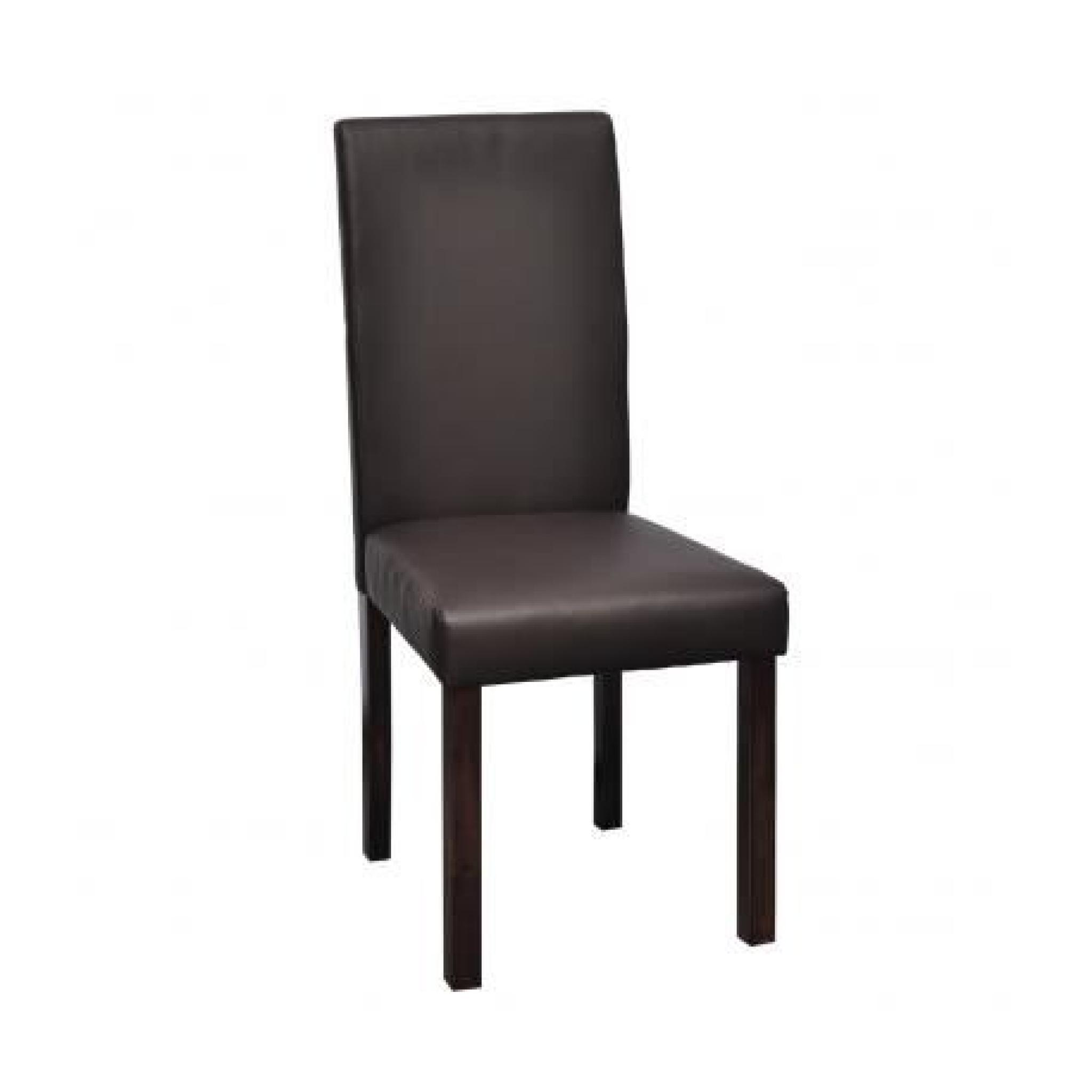 Chaise design classique marron (lot de 4) en bois massif pas cher