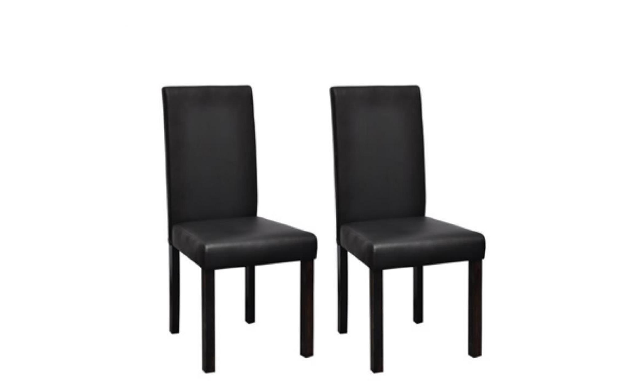Chaise design classique noire (lot de 2)