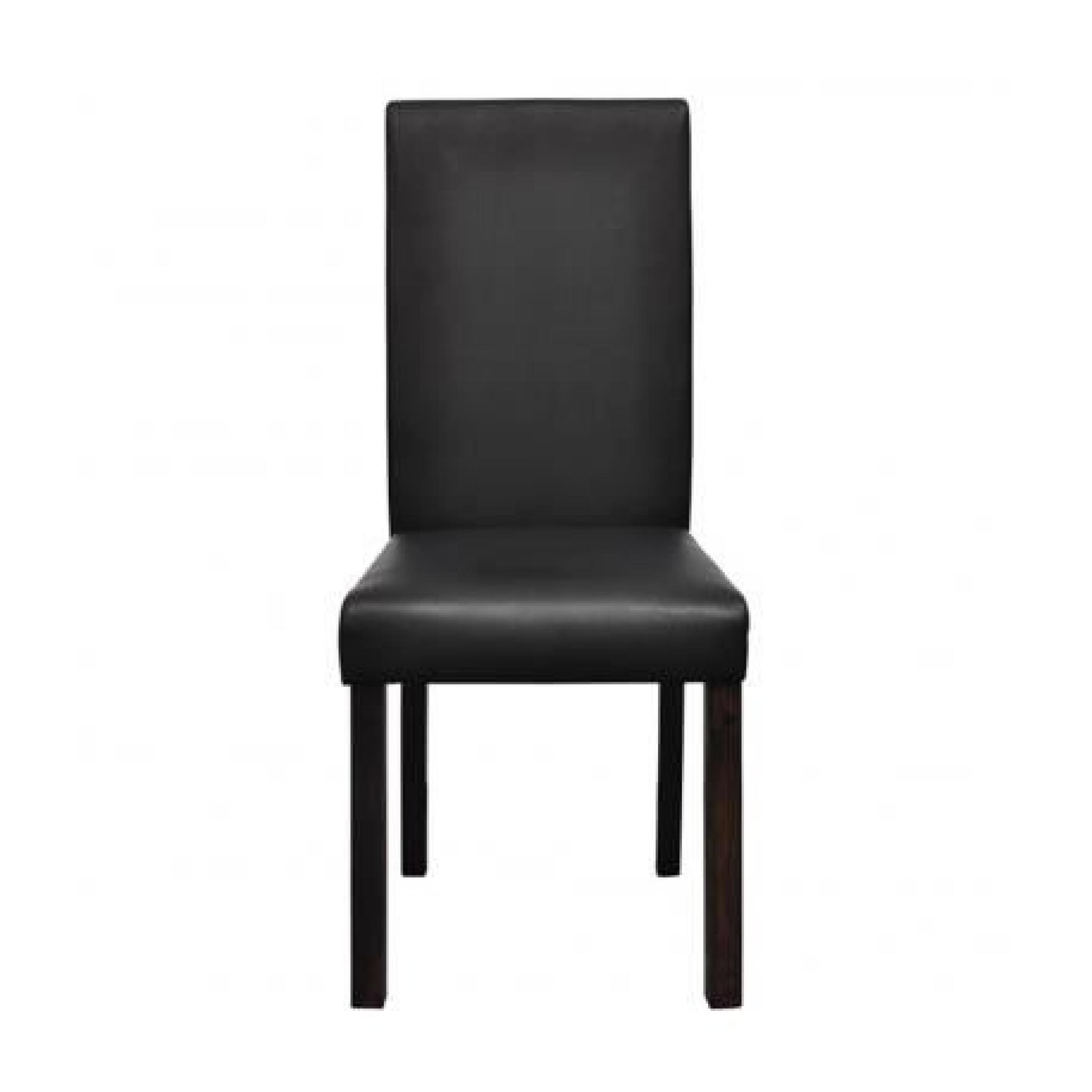 Chaise design classique noire (lot de 2) Stylashop pas cher