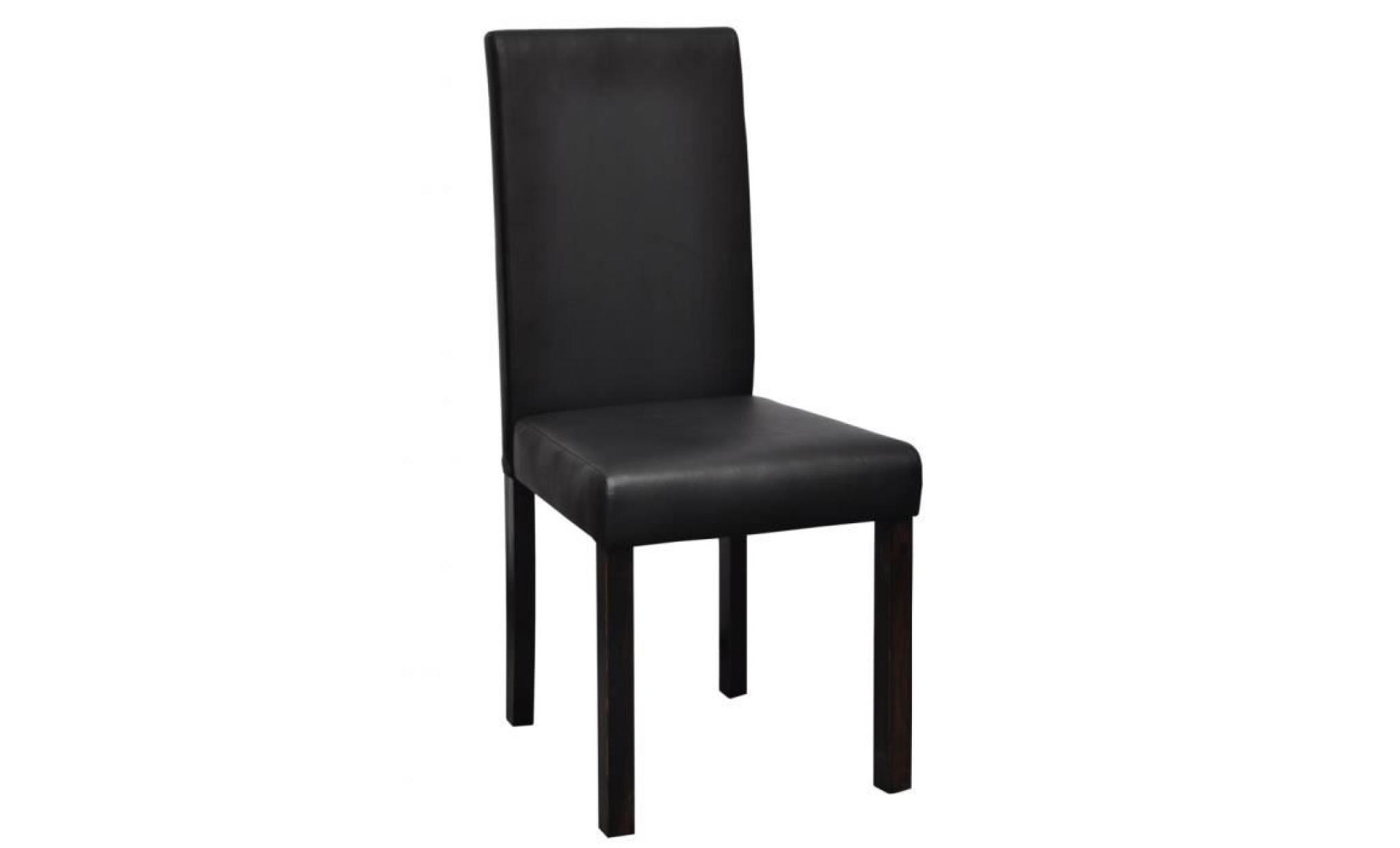 Chaise design colonial noire (lot de 6) pas cher