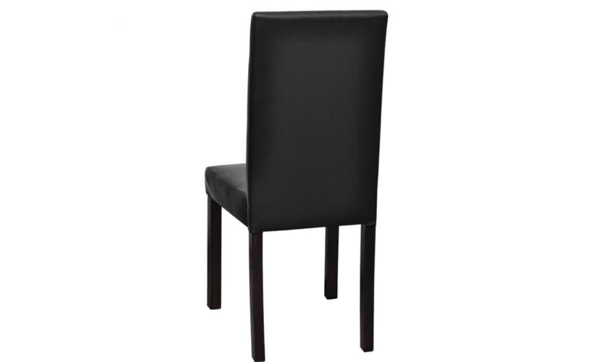 Chaise design colonial noire (lot de 6) pas cher