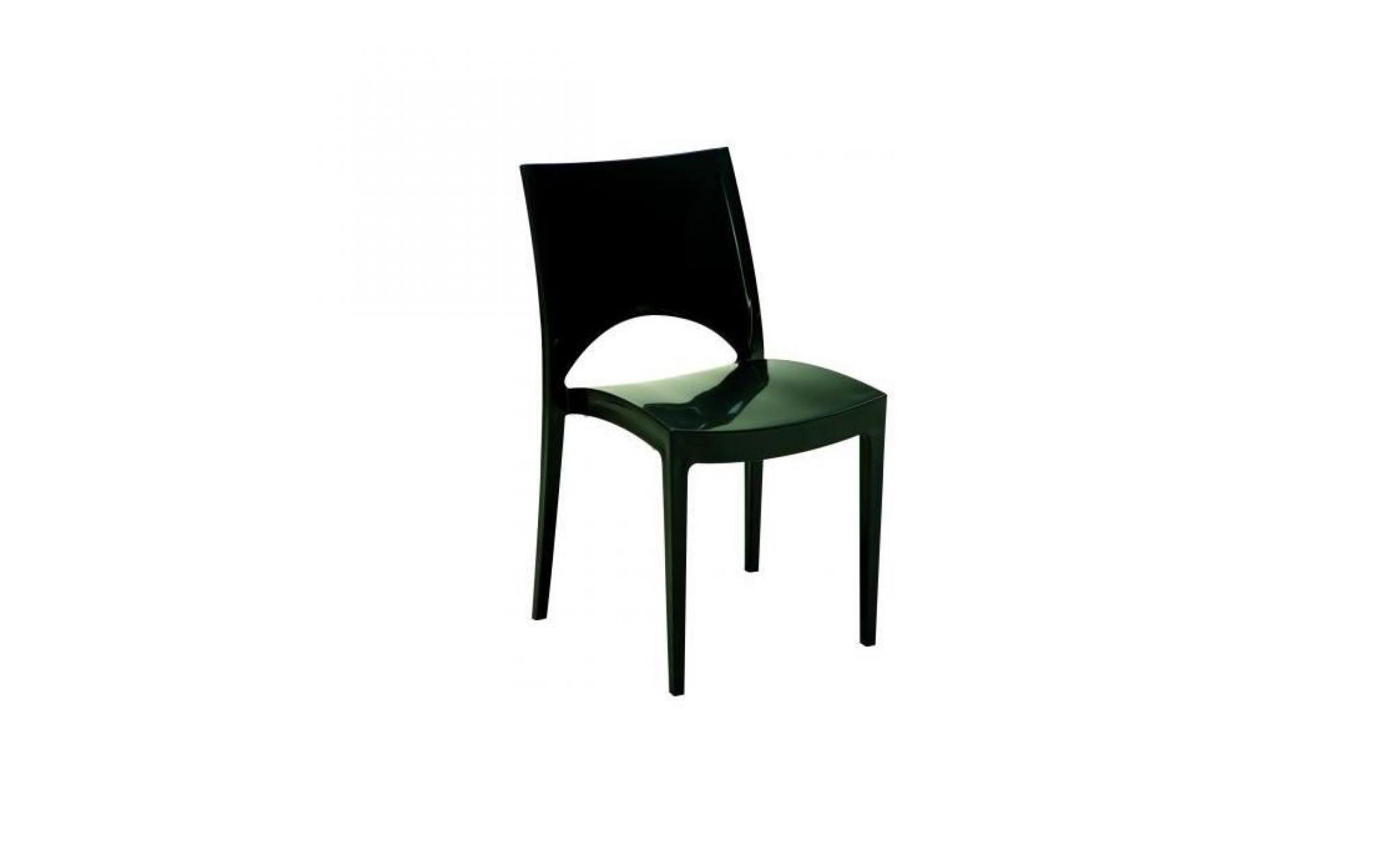 chaise design effet laqué grise venise