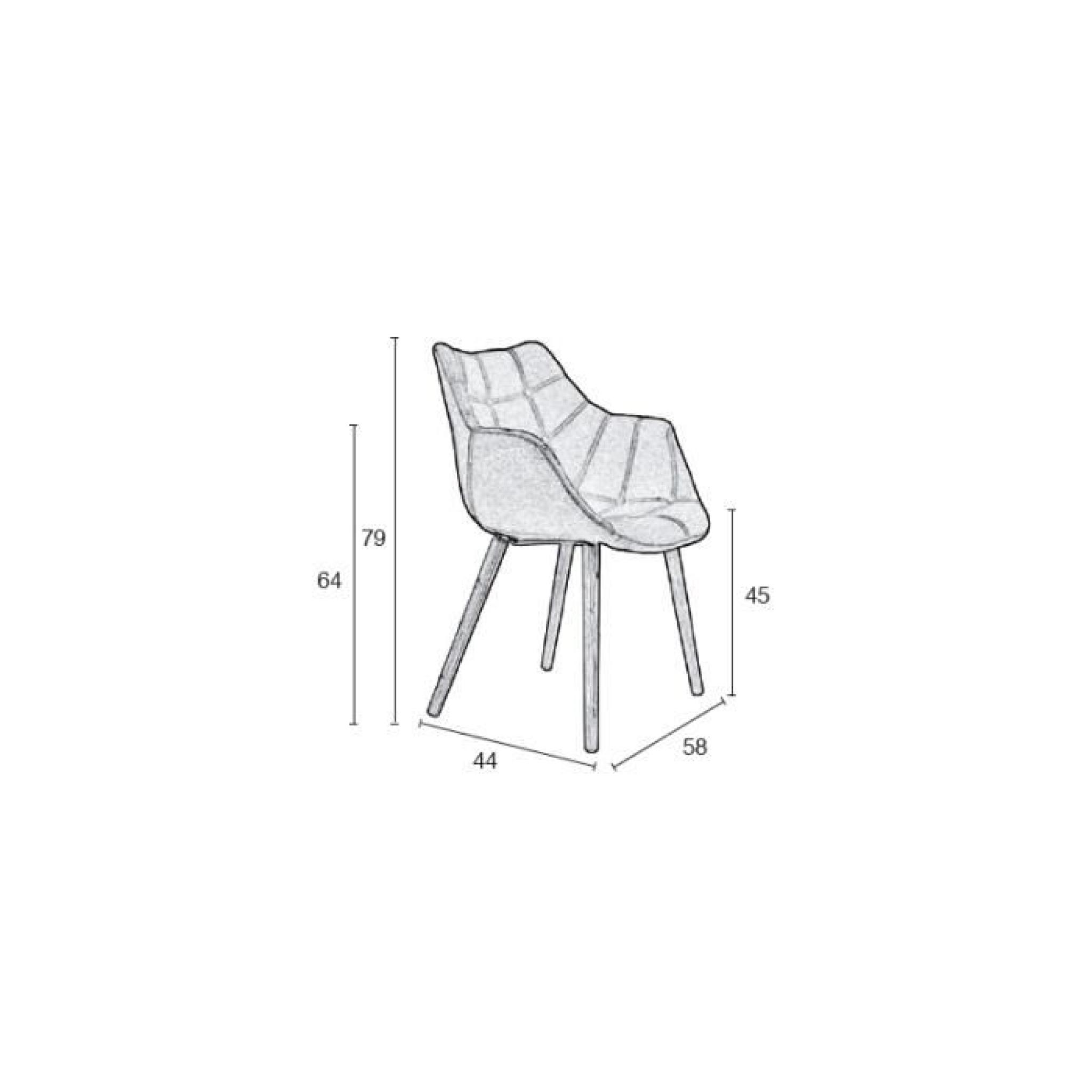 Chaise design Eleven patchwork deco originale - lot de 2 - Zuiver pas cher
