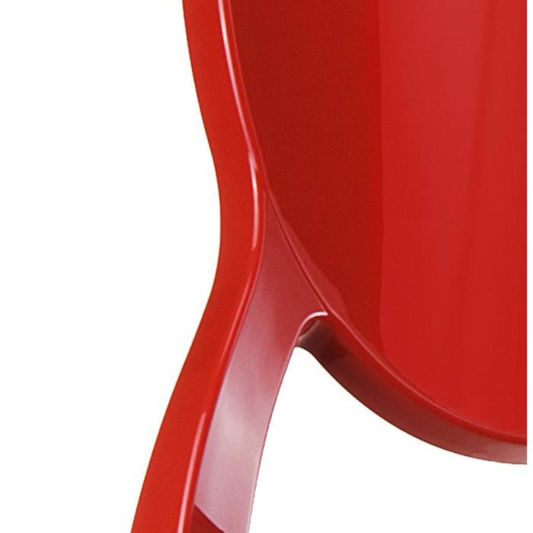 Chaise design 'ELIZA' rouge en technopolymère pas cher