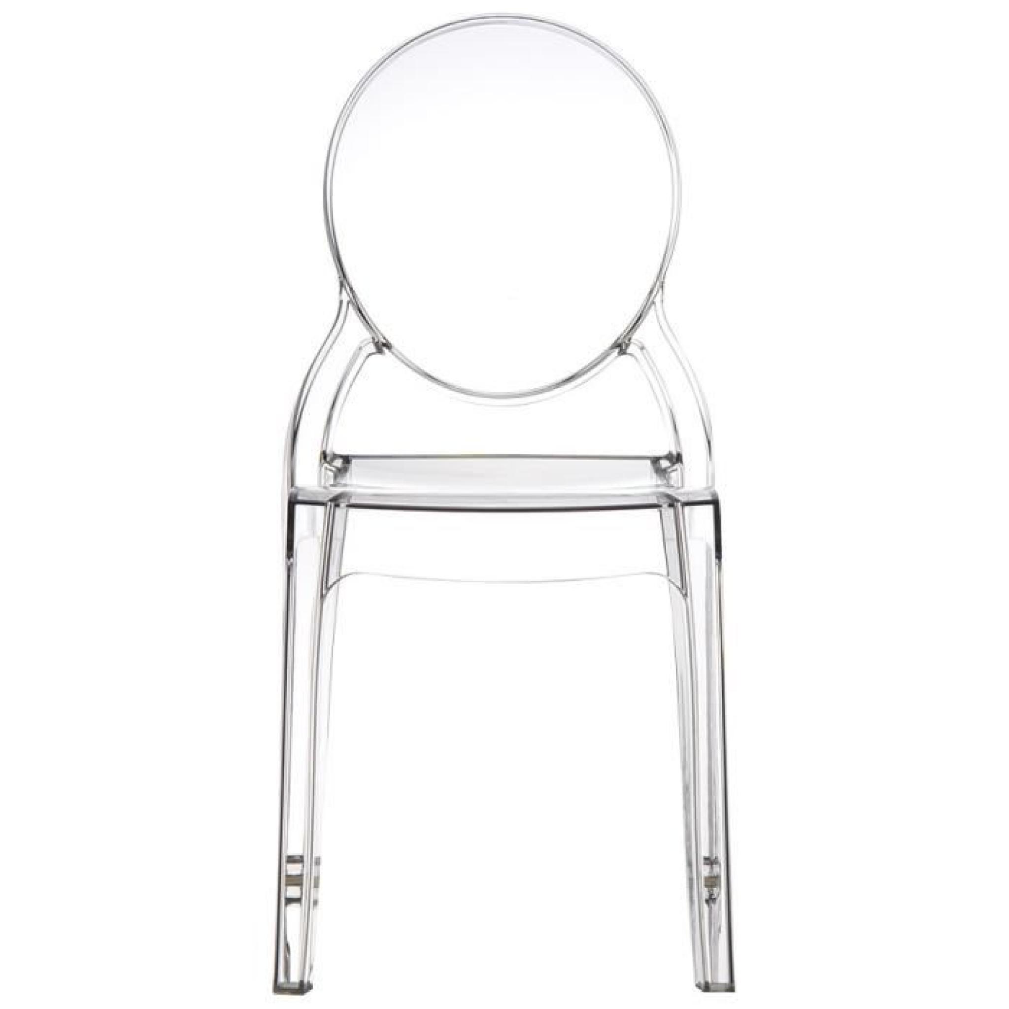 Chaise design 'ELIZA' transparente pas cher