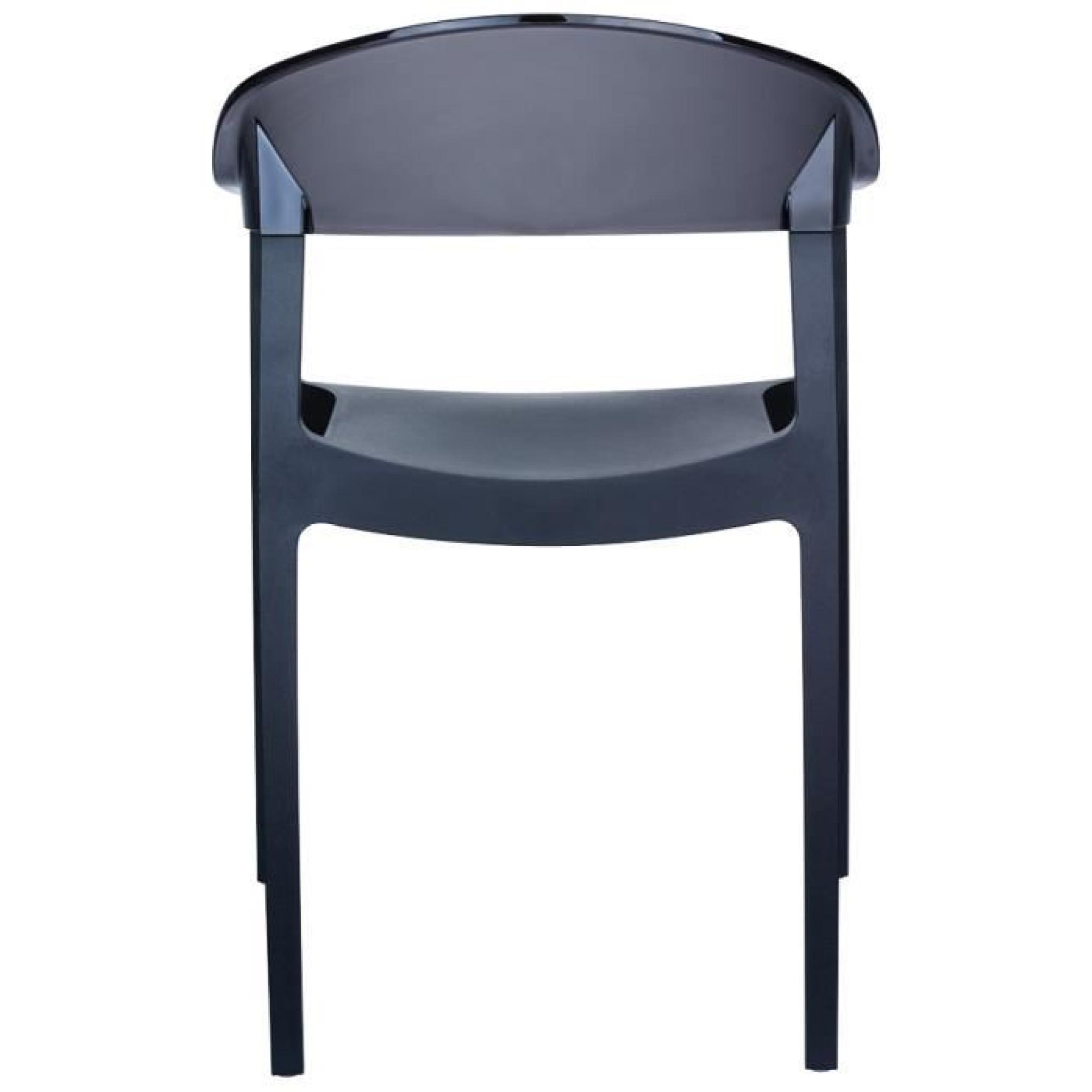 Chaise design 'EMA' noir pas cher