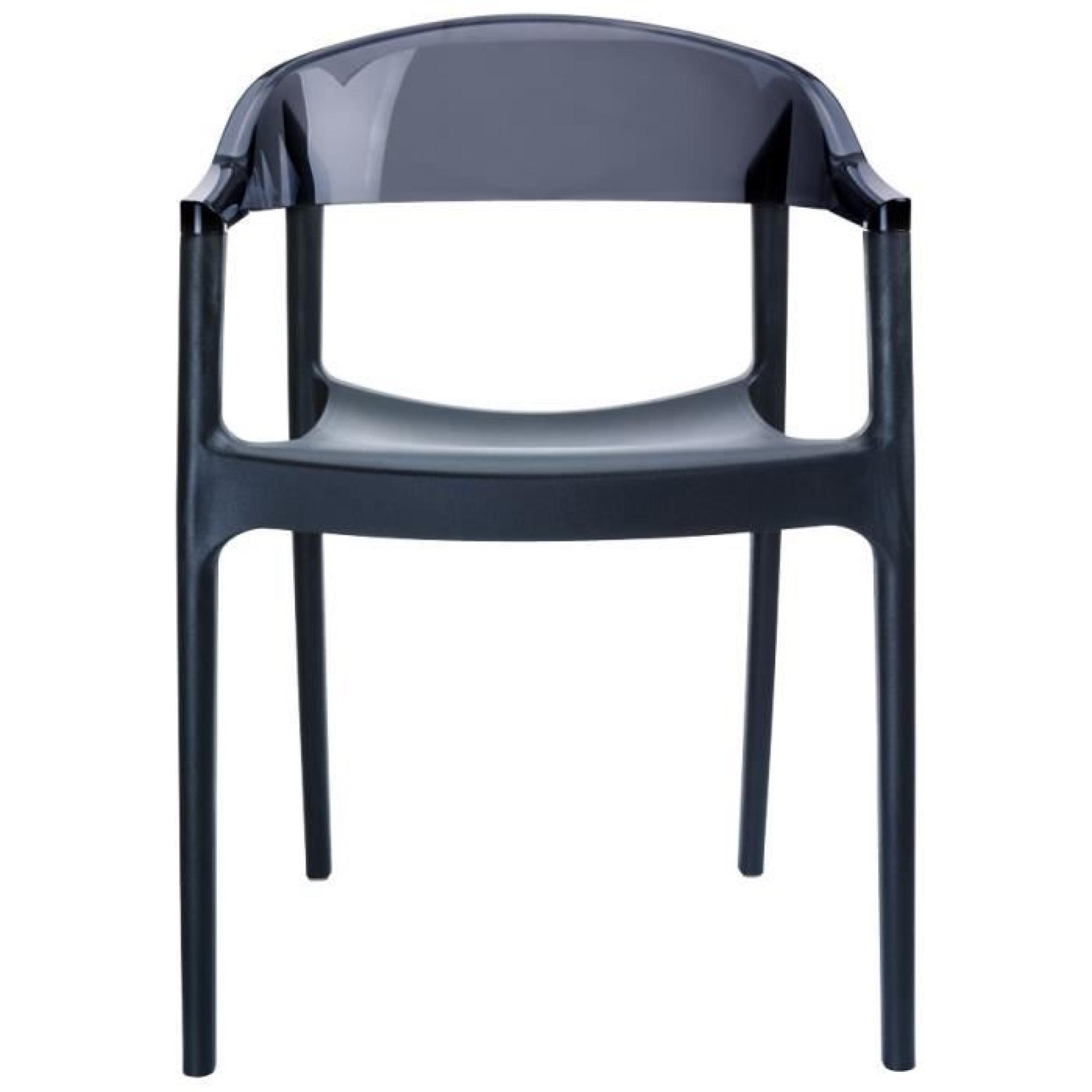 Chaise design 'EMA' noir pas cher