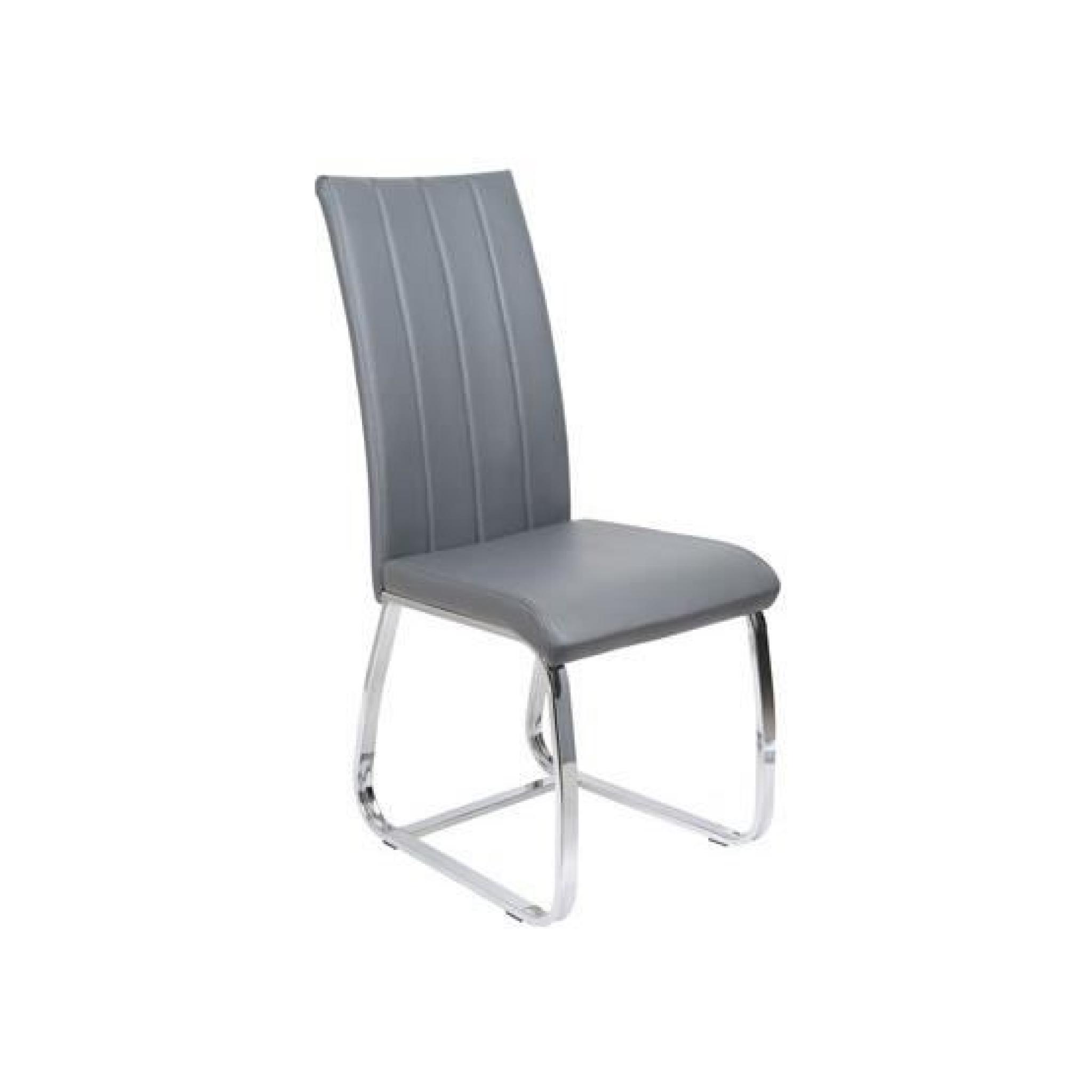 Chaise design Emilie gris   Par 4