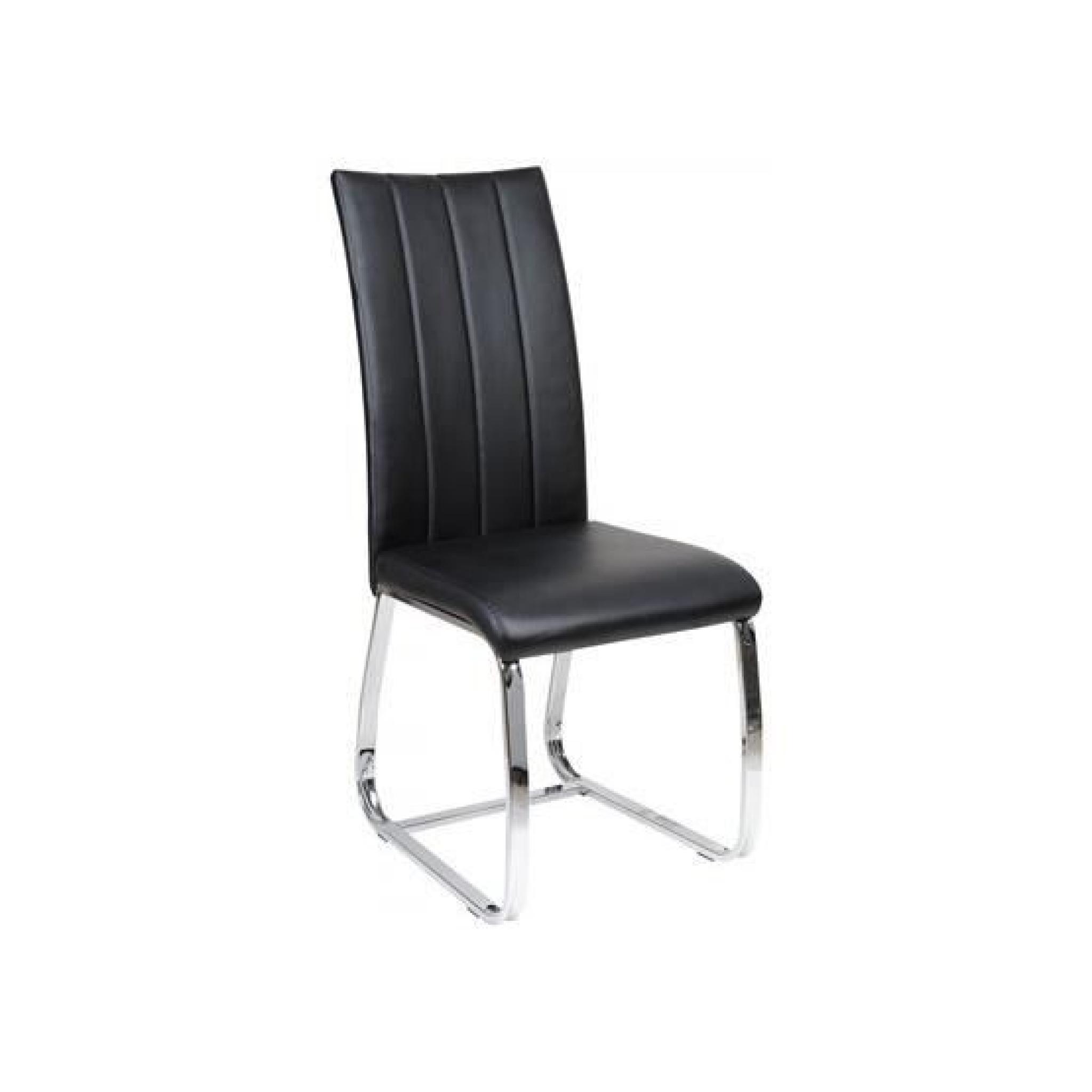 Chaise design Emilie noir   Par 4 pas cher
