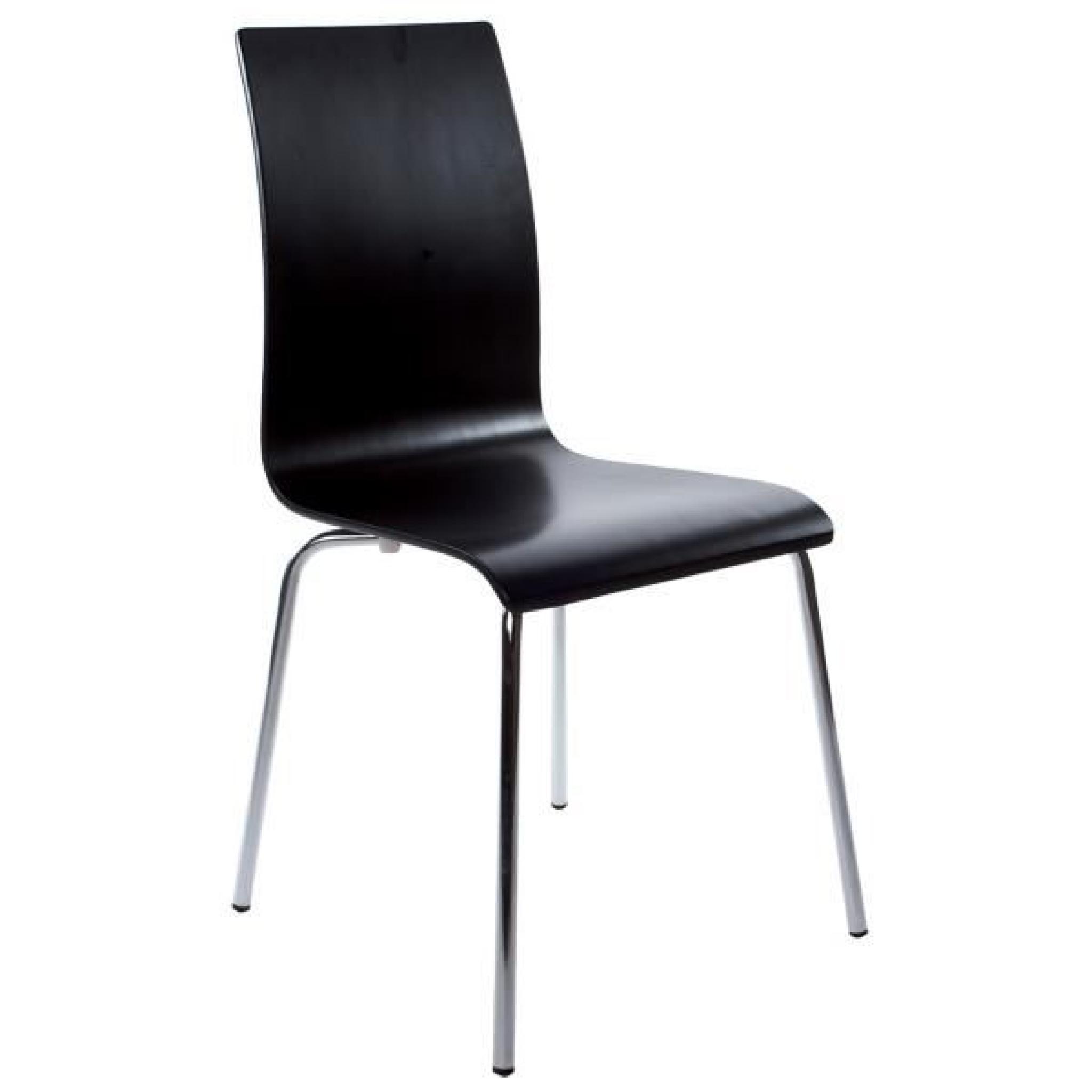 CLASSIC - Chaise de cuisine en bois peint noir