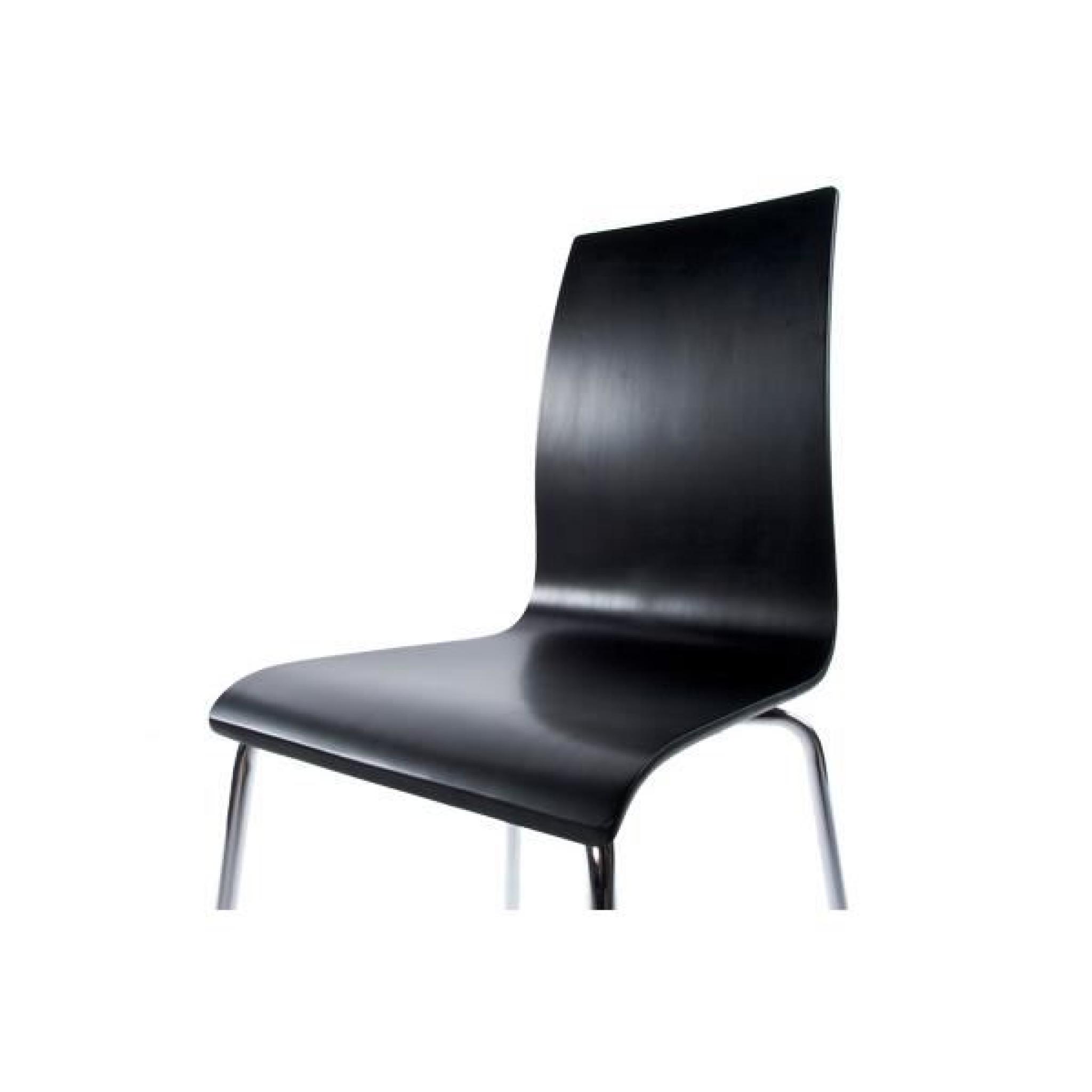 CLASSIC - Chaise de cuisine en bois peint noir pas cher
