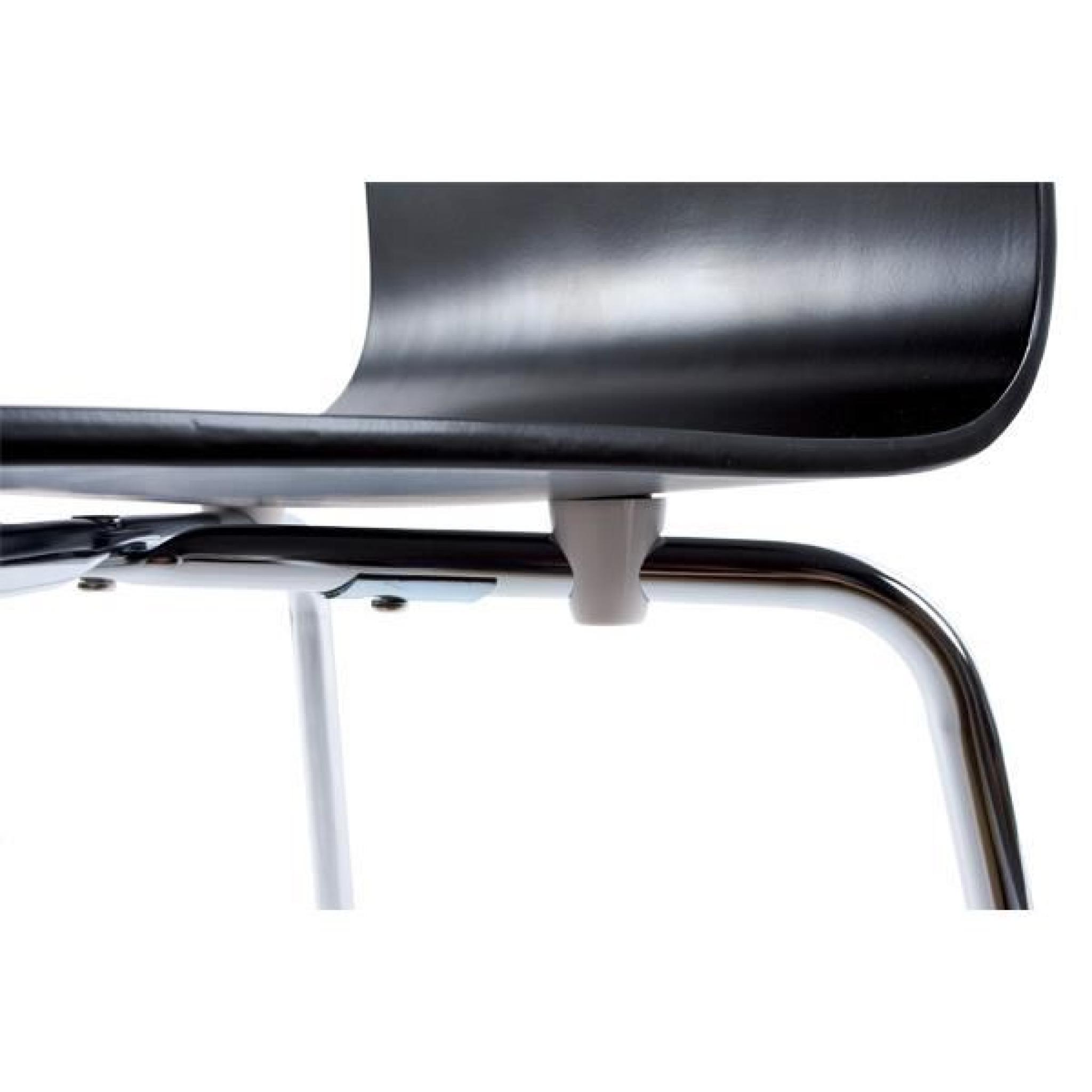 Chaise design en bois ou dérivés de couleur noir pas cher