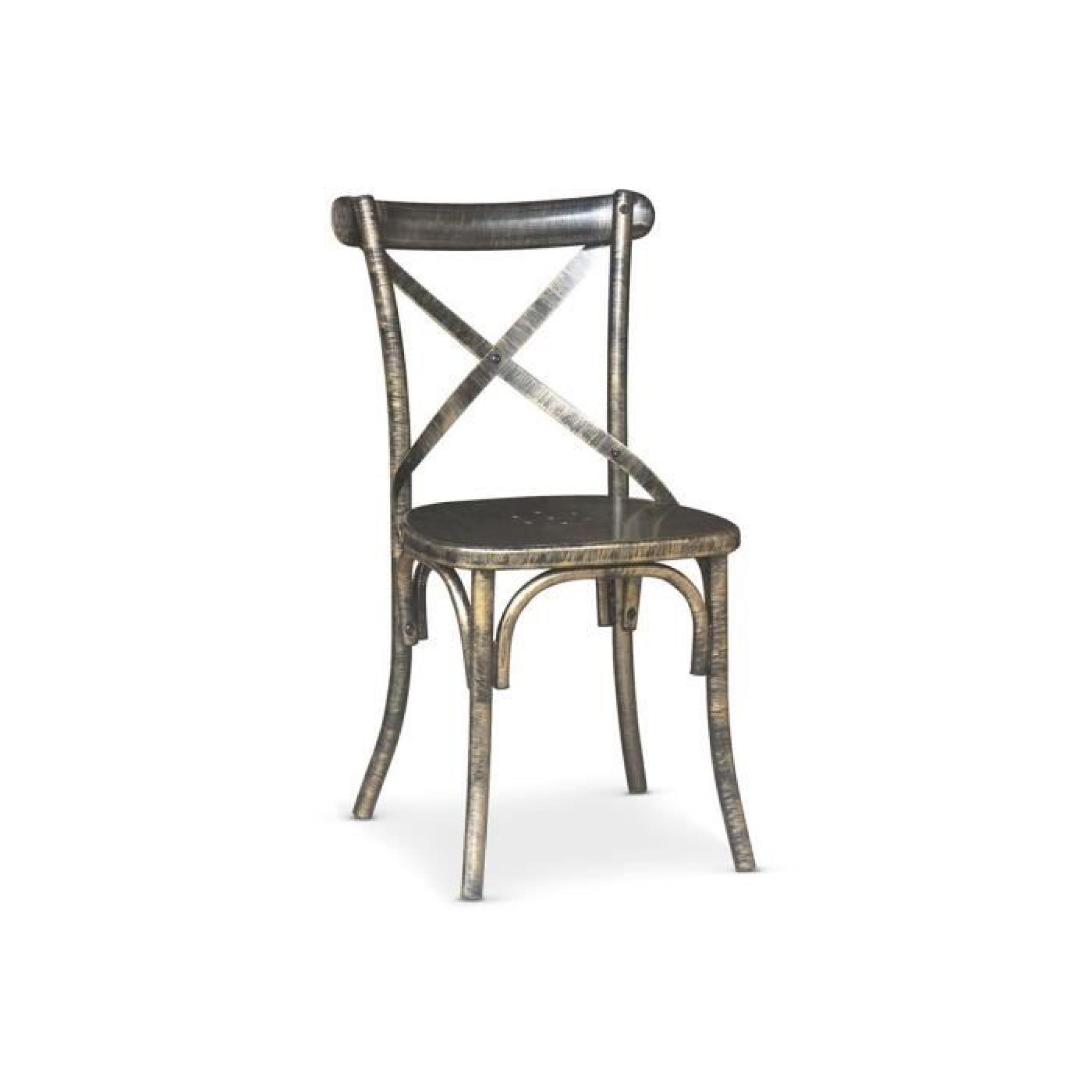 Chaise design en métal VINDI bronze