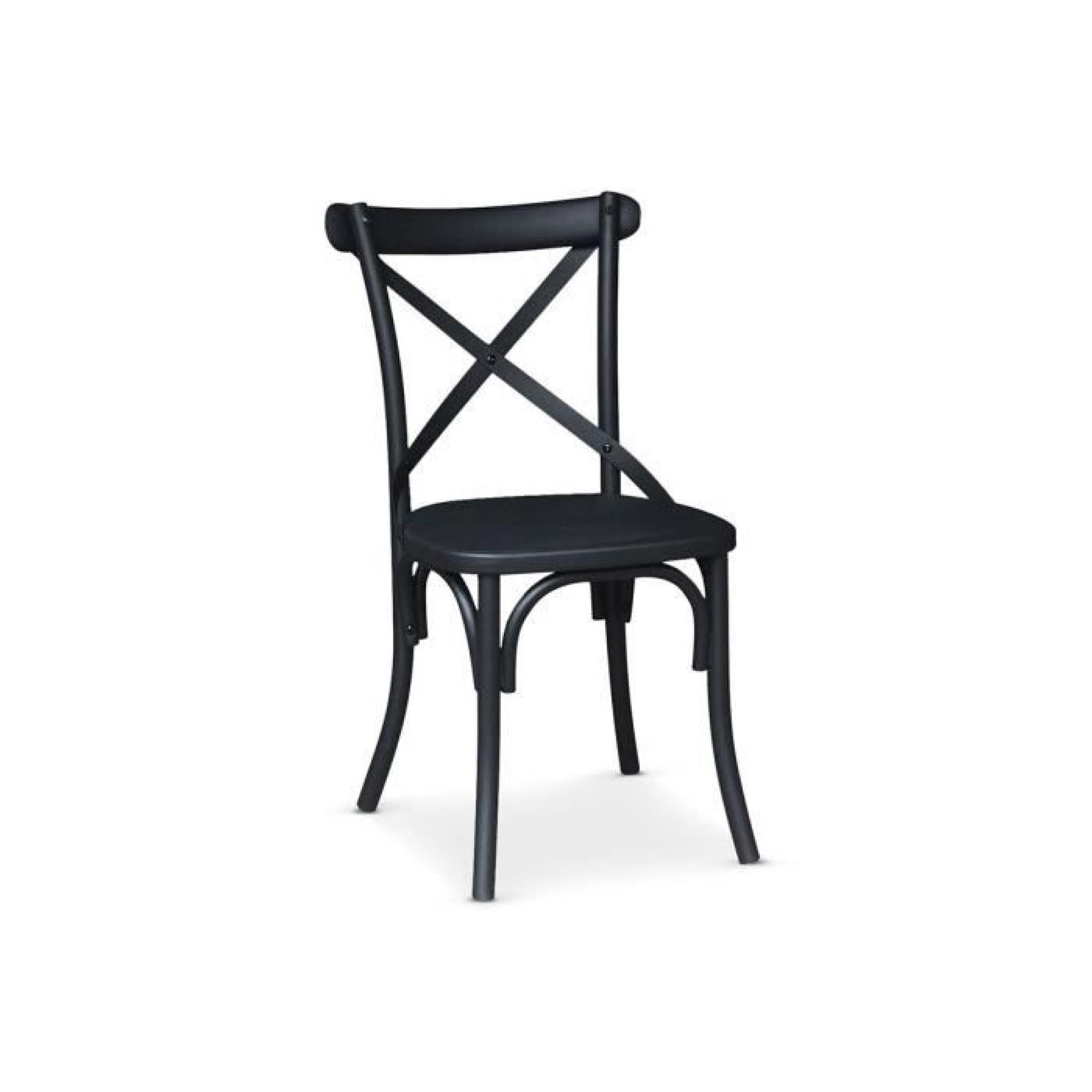 Chaise design en métal VINDI noir mat