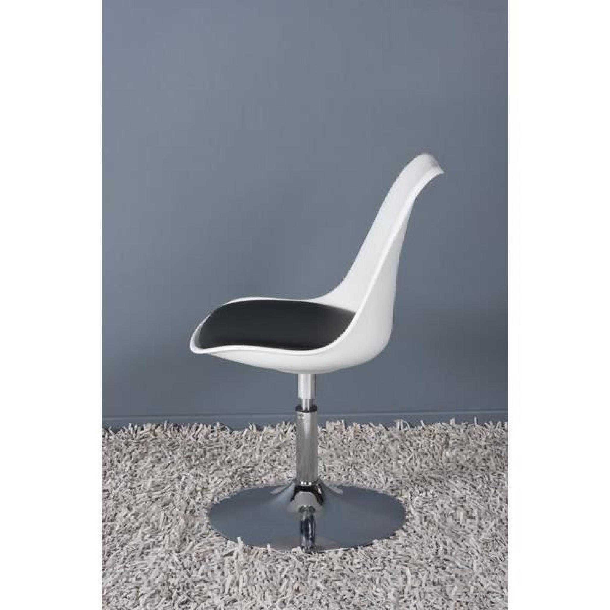 Chaise design en polyuréthane de couleur blanch… pas cher