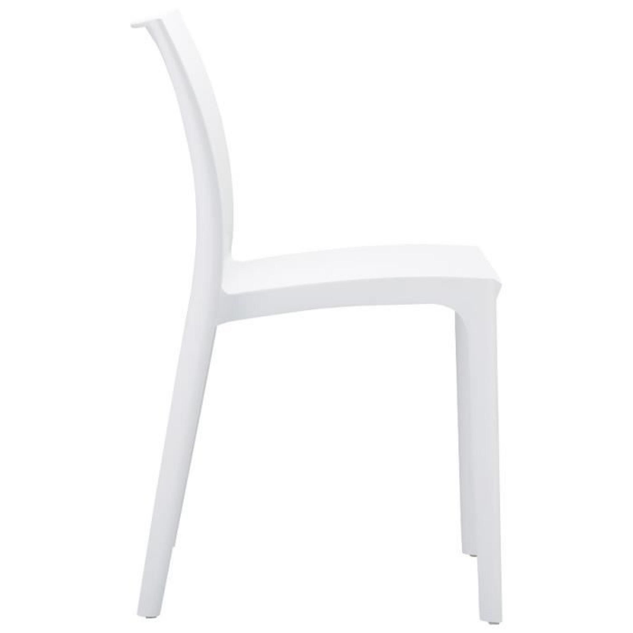 Chaise design 'ENZO' blanche pas cher