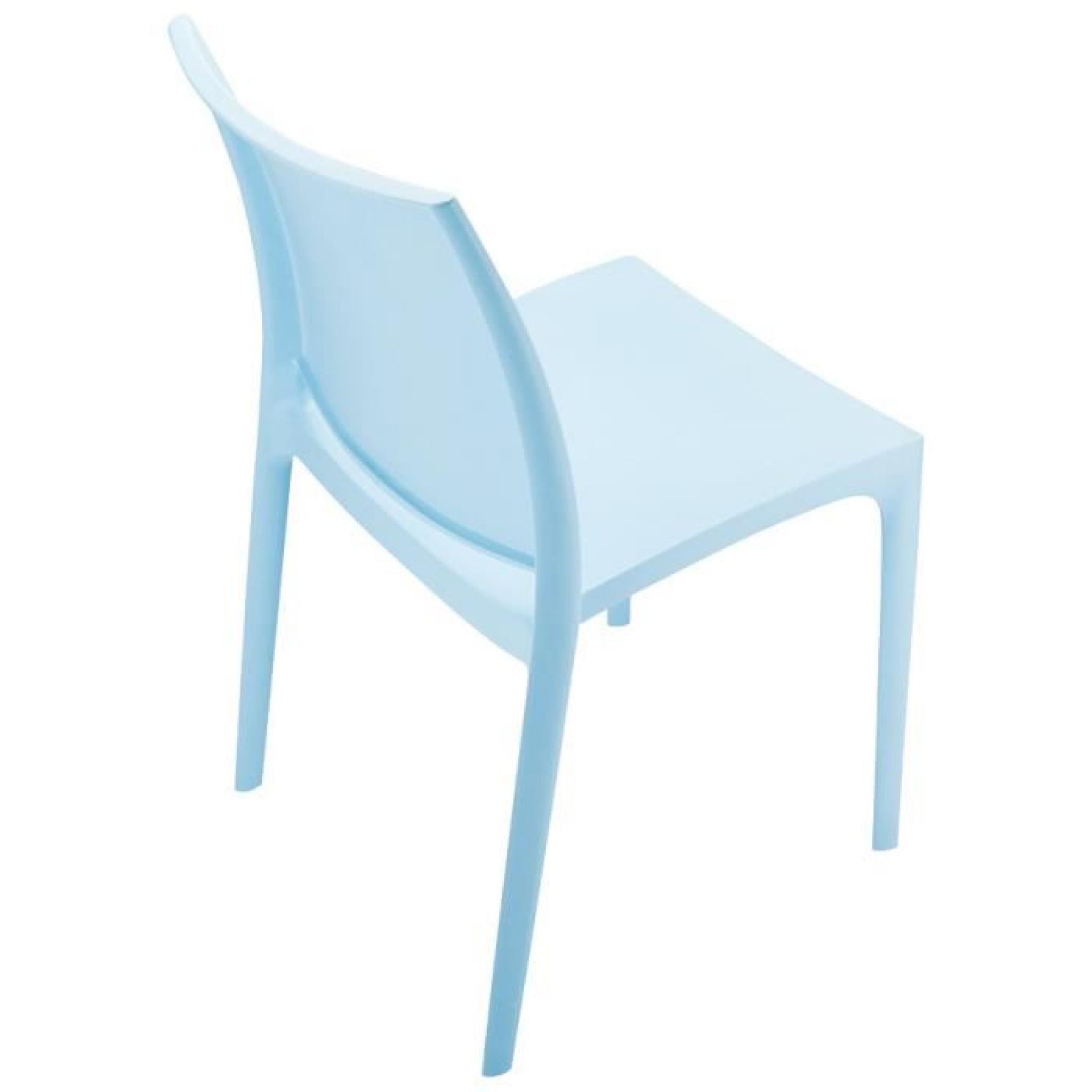 Chaise design 'ENZO' bleue pas cher