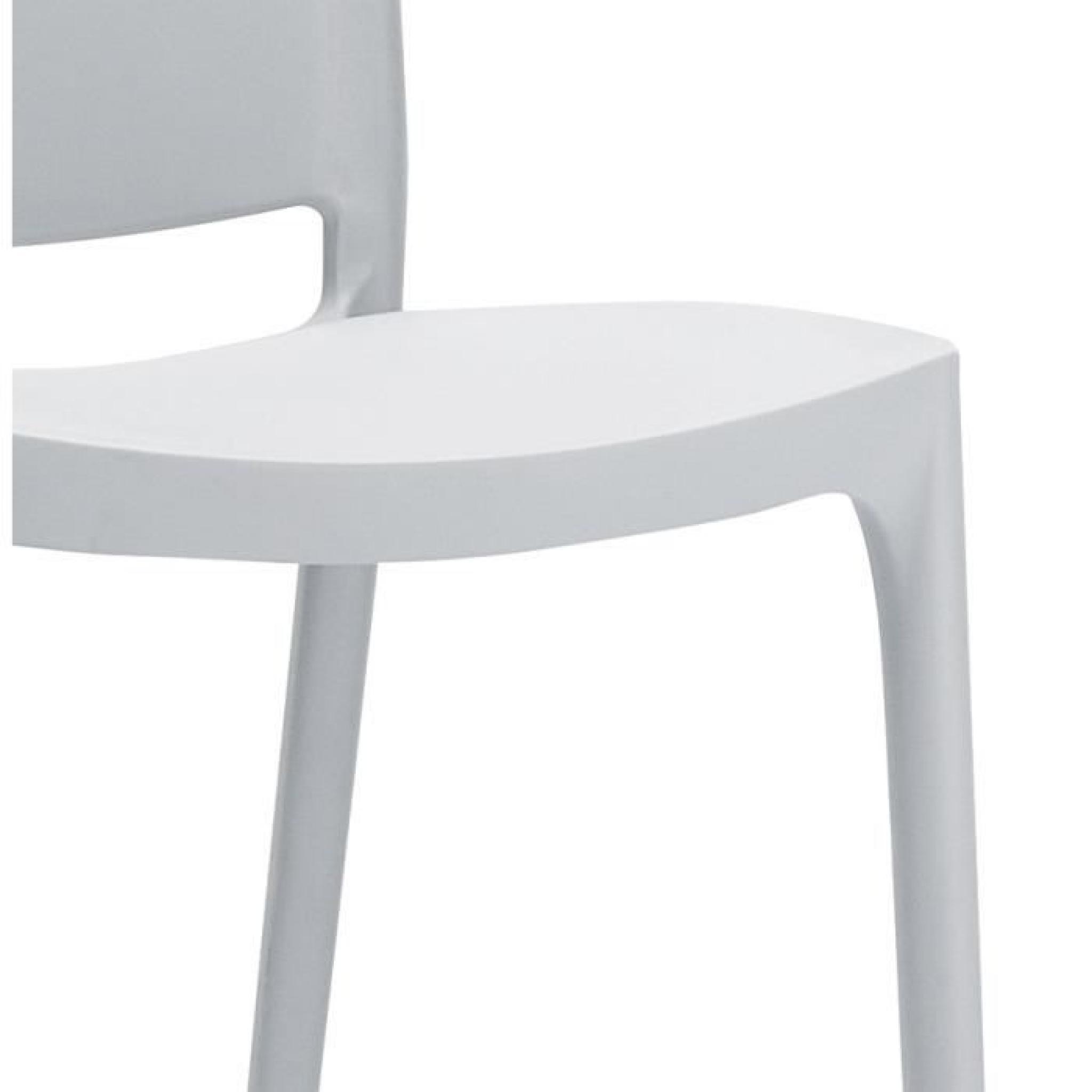 Chaise design 'ENZO' grise pas cher