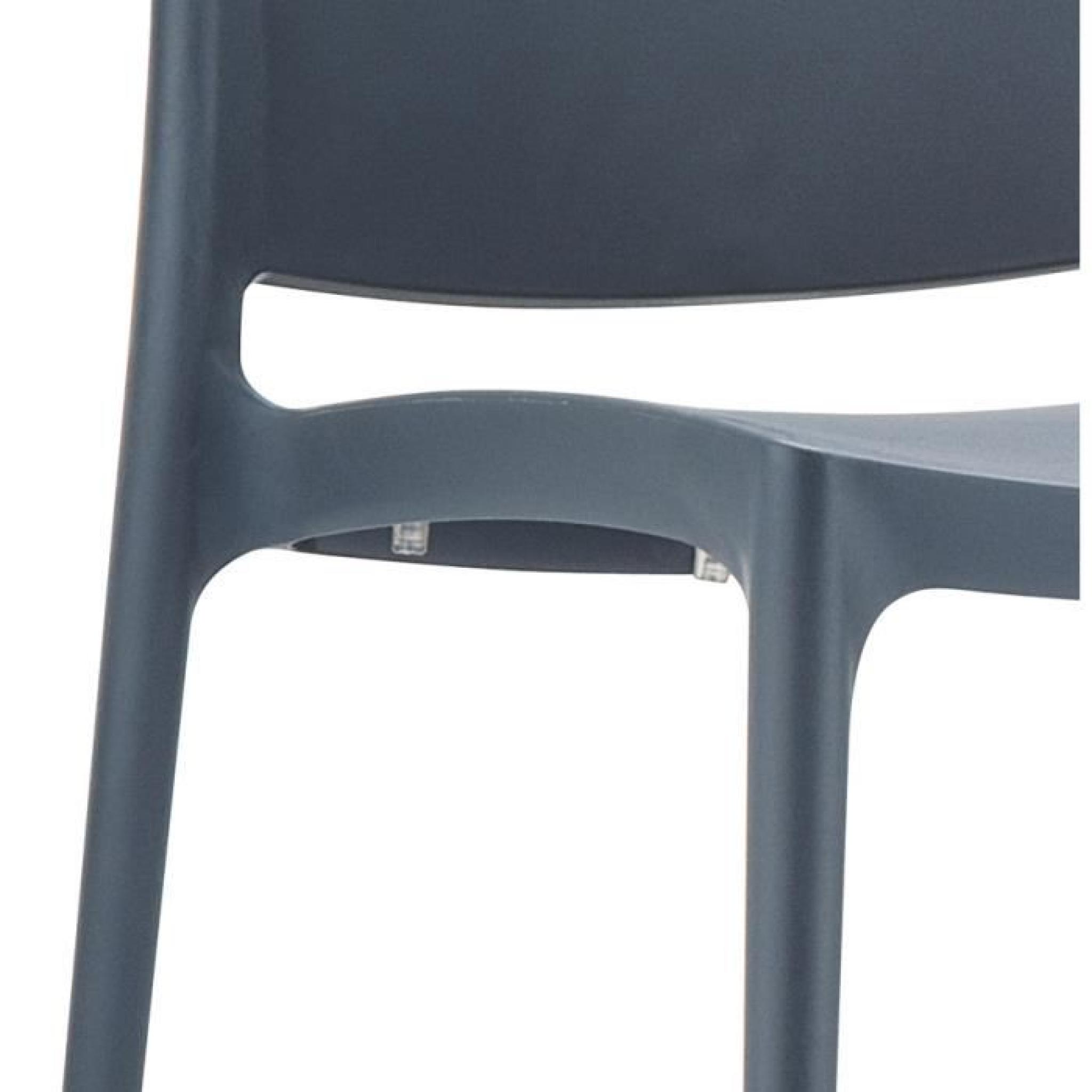 Chaise design 'ENZO' Grise foncée pas cher