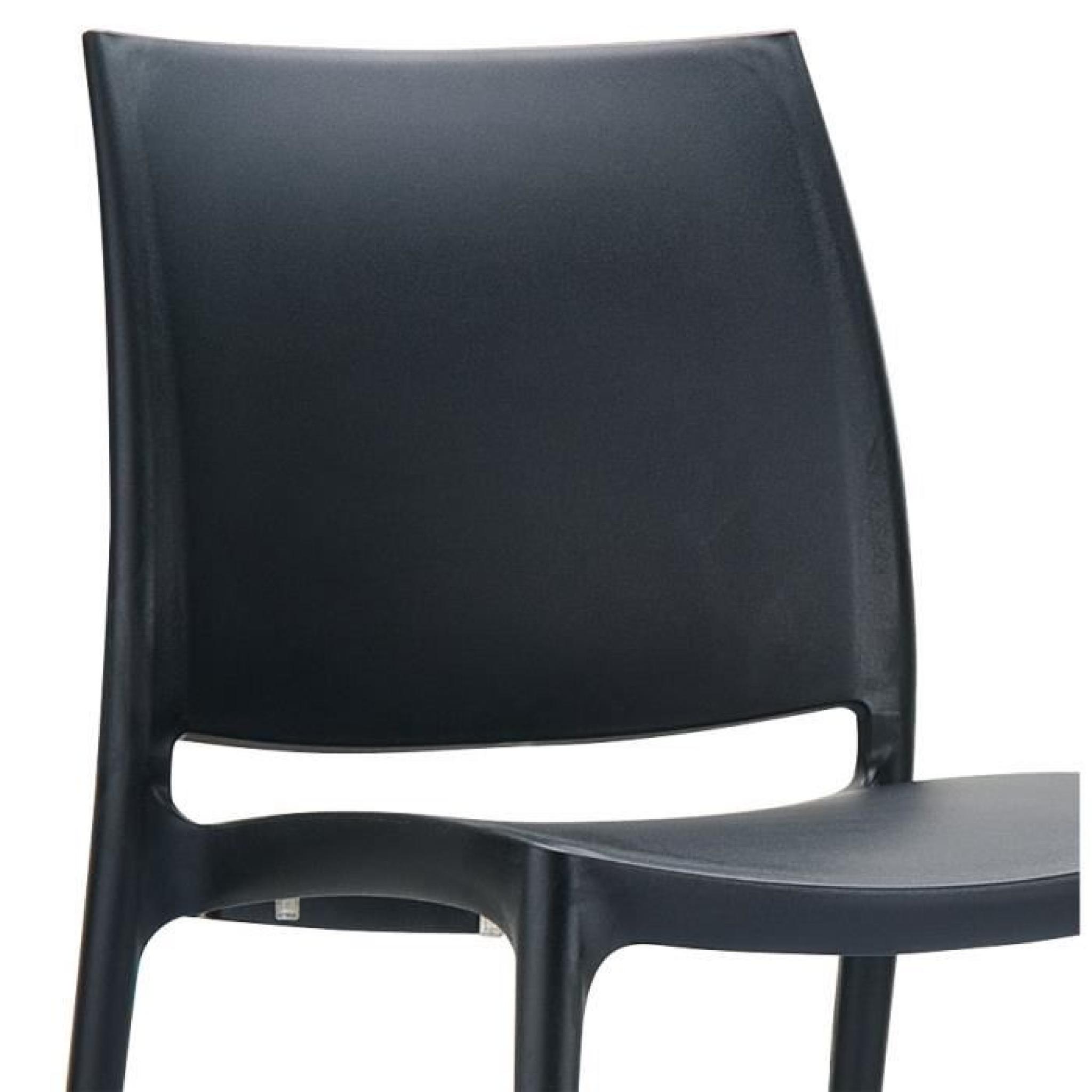 Chaise design 'ENZO' noire pas cher