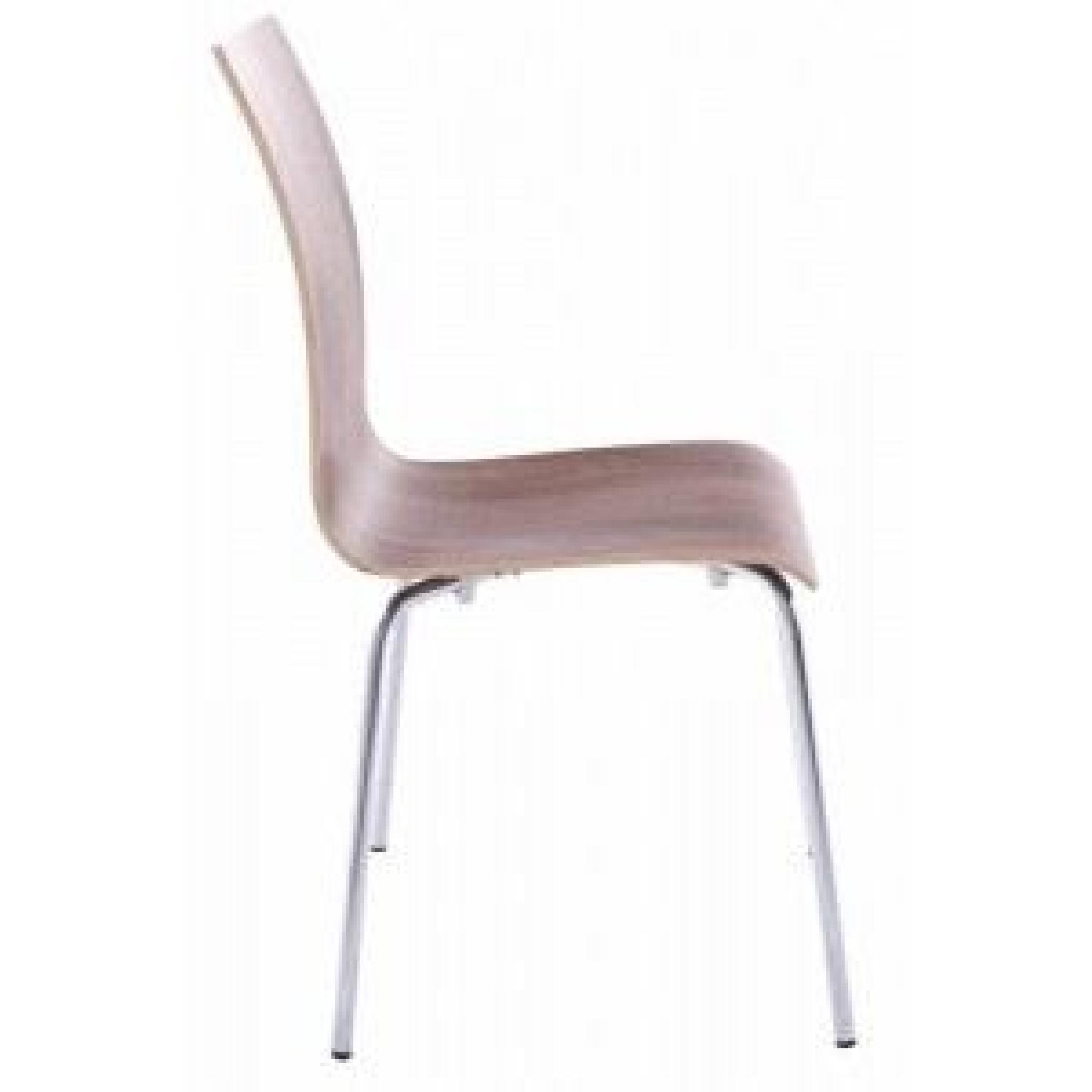 Chaise design Epura Noyer - Paris Prix pas cher