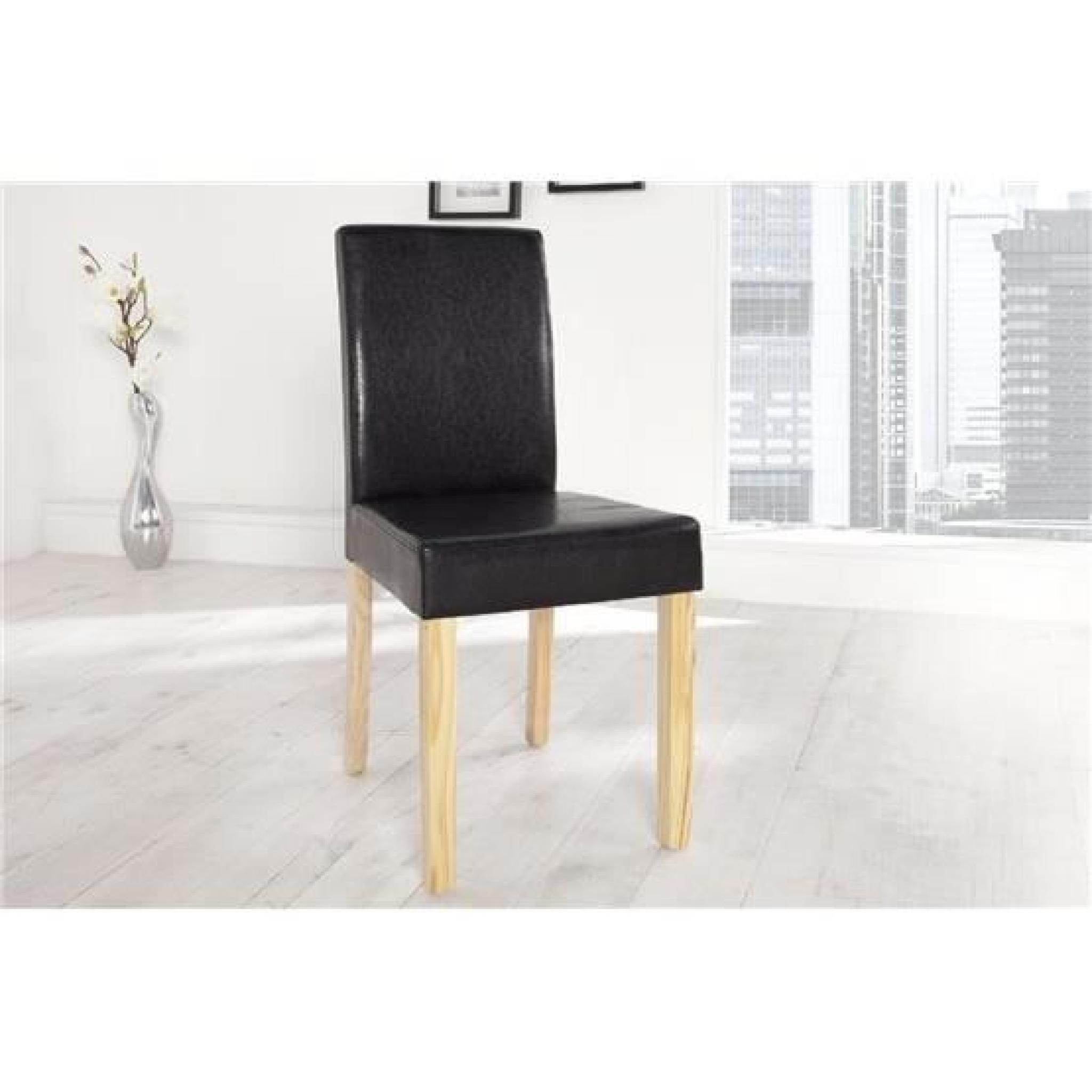 Chaise design Guena noir   Par 4 pas cher