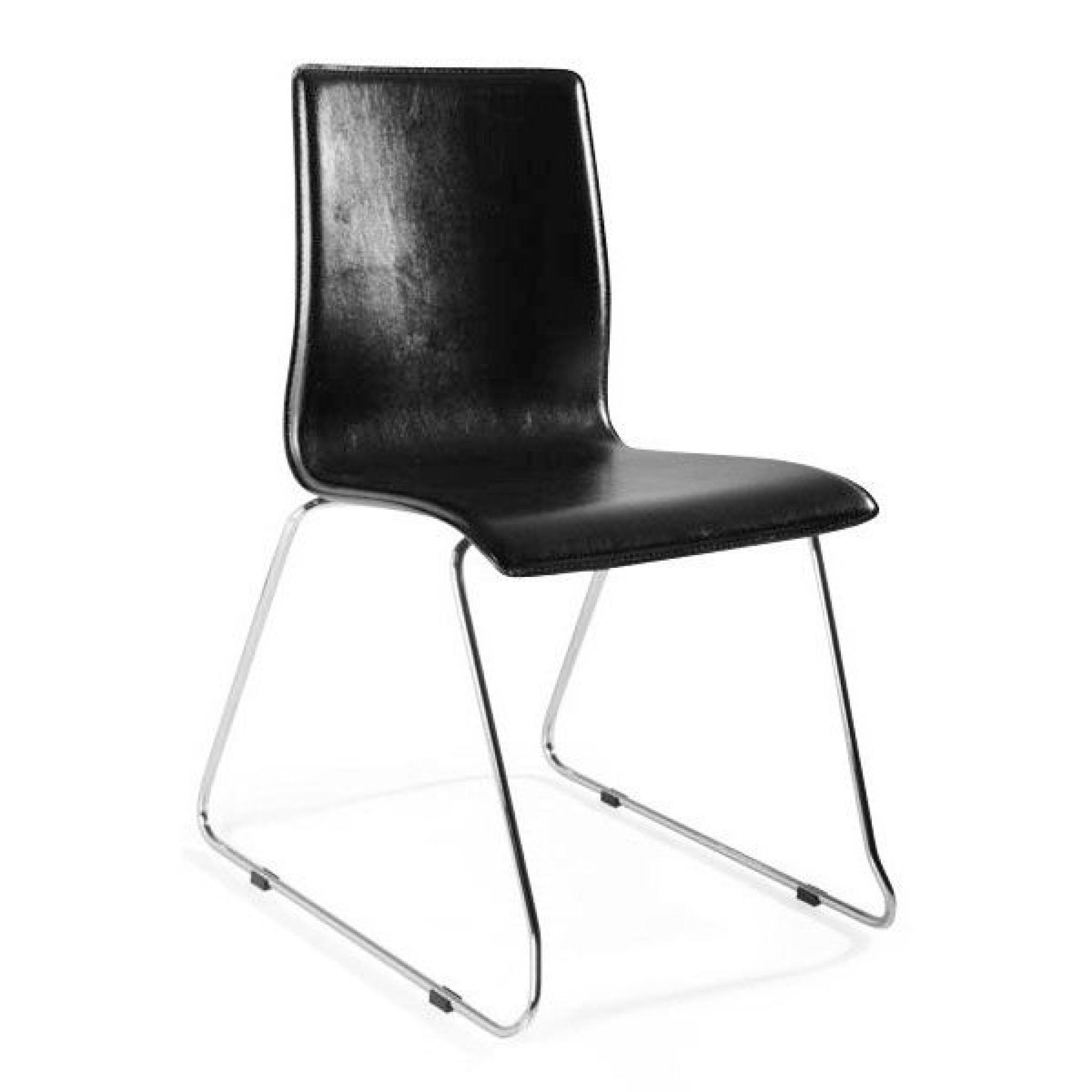 Chaise design Hurley - Noir - Lot de 2