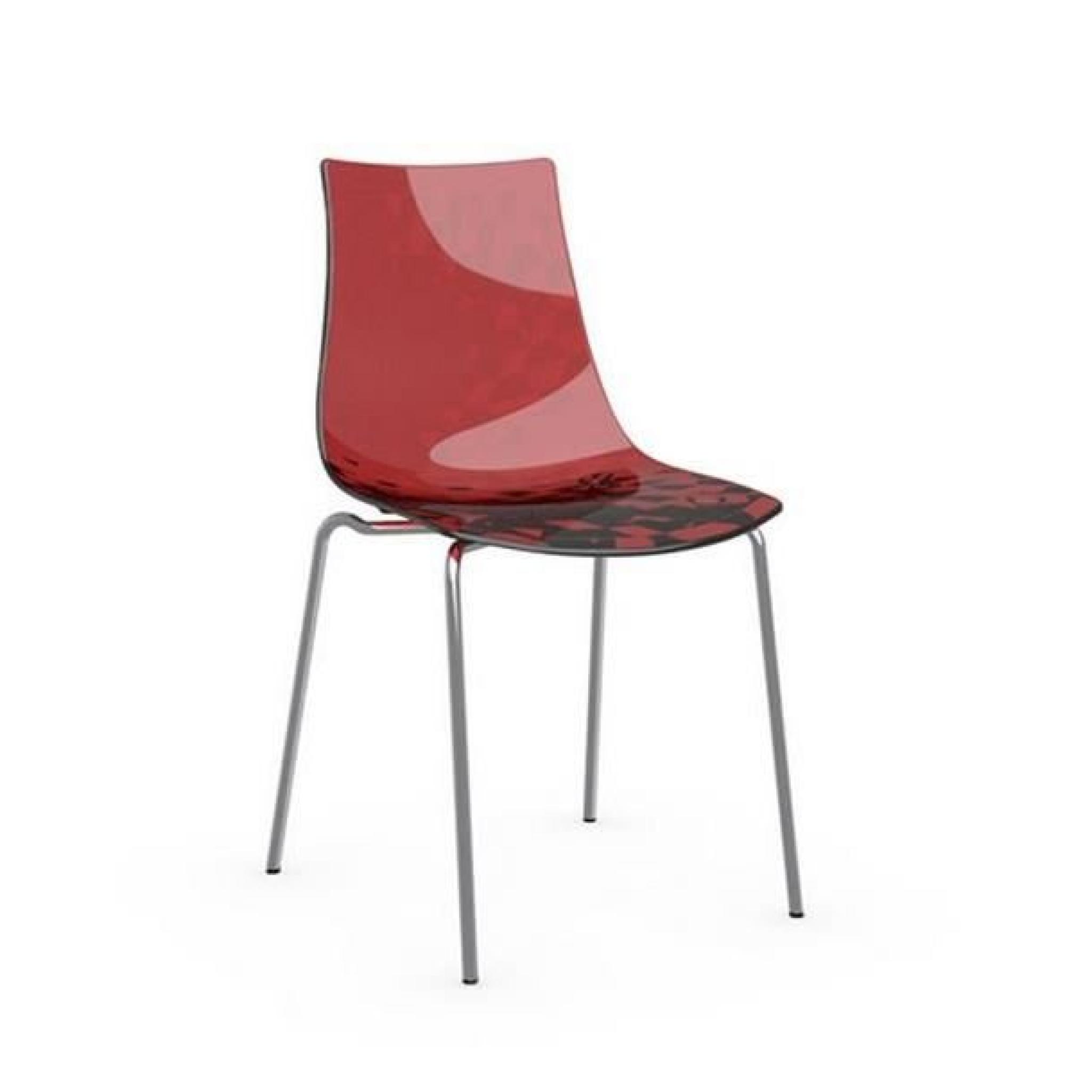 Chaise design ICE rouge de CALLIGARIS 