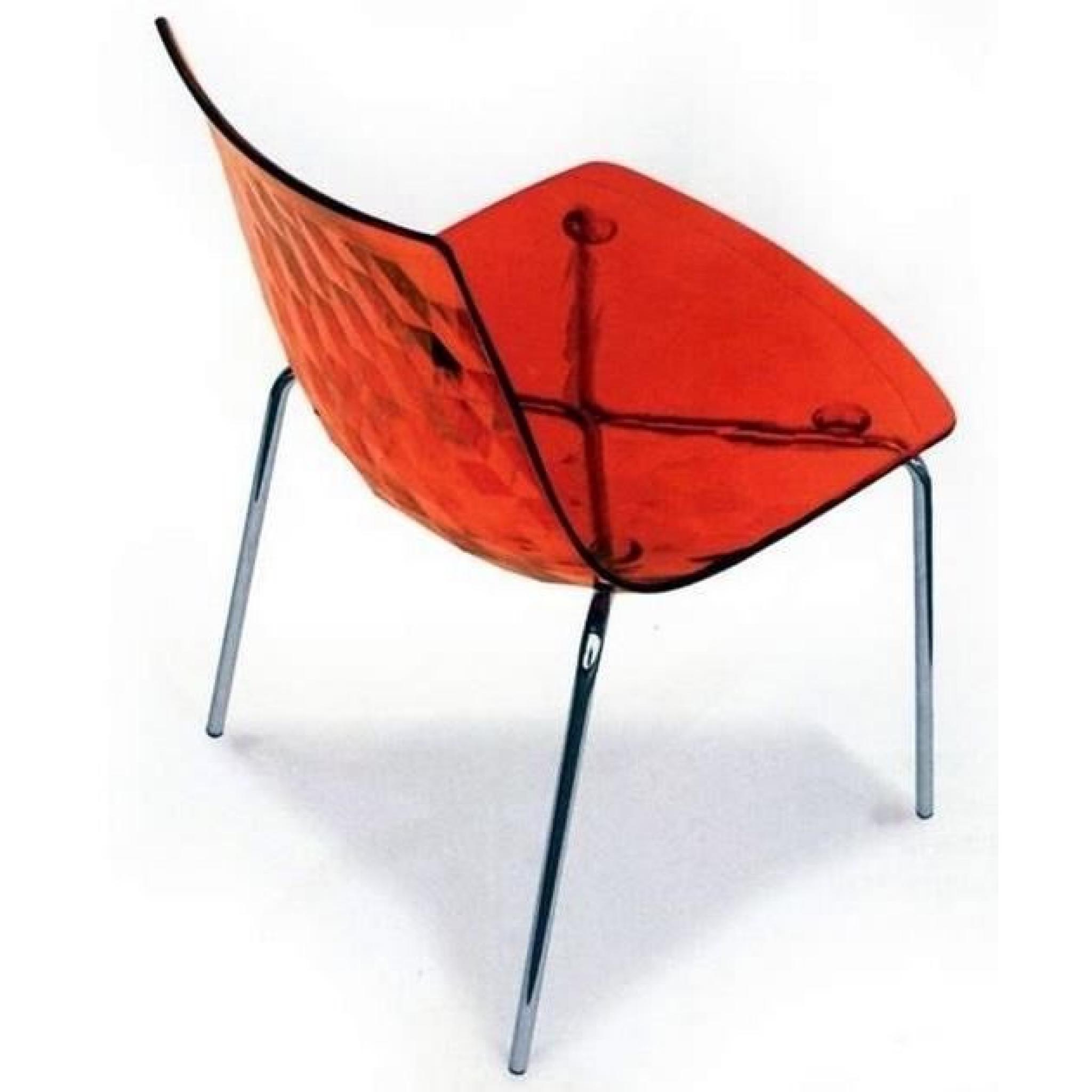 Chaise design ICE rouge de CALLIGARIS  pas cher