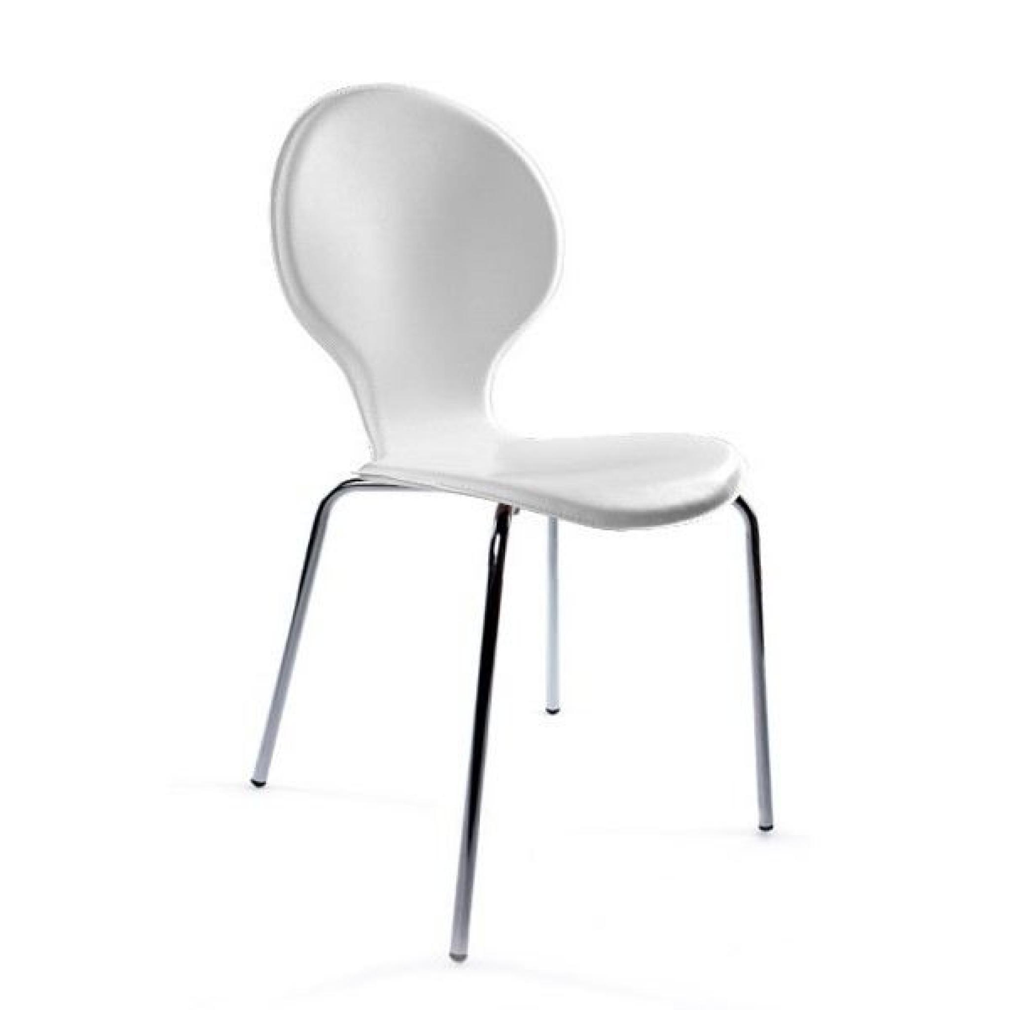 Chaise design Jim - Blanc Lot de 2