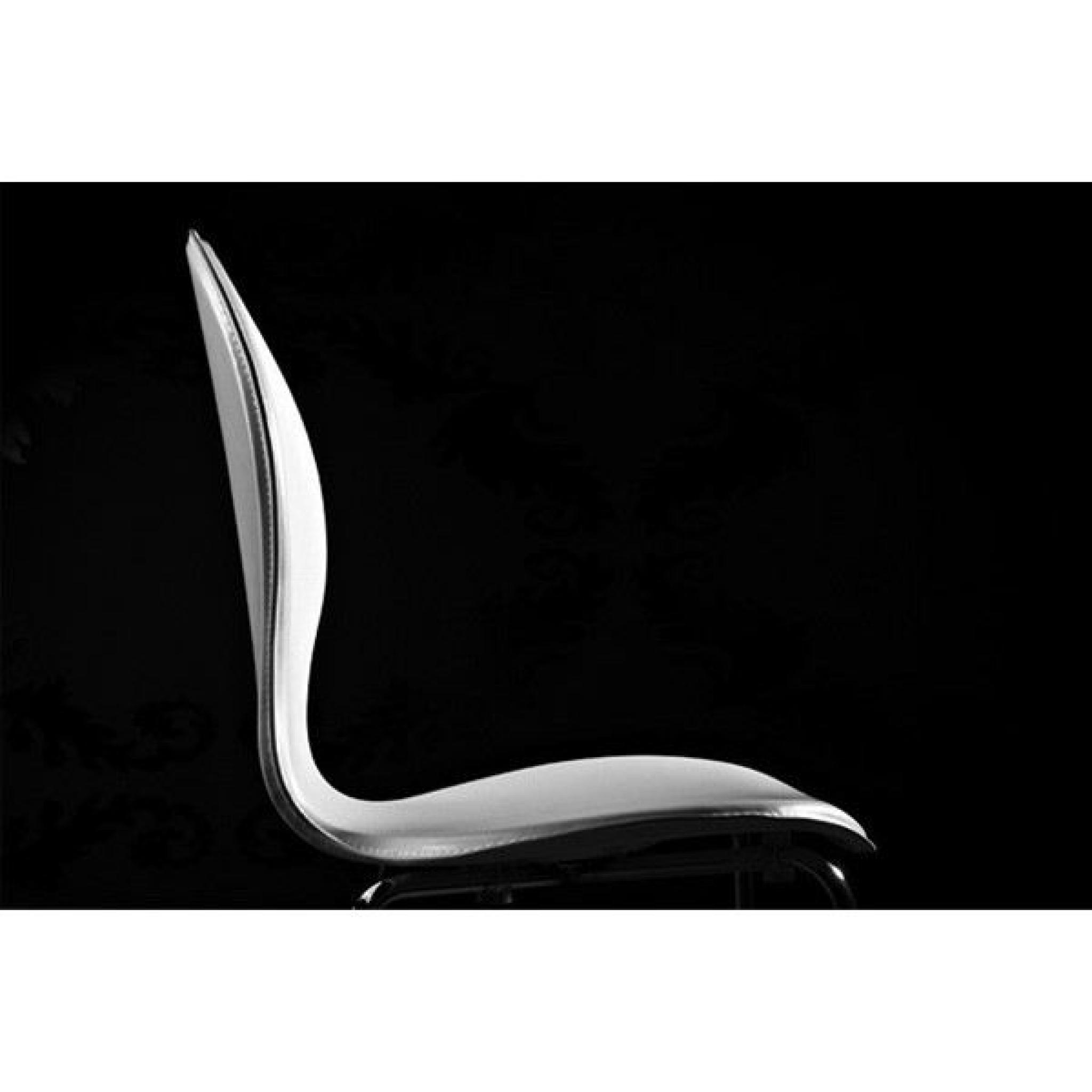 Chaise design Jim - Blanc Lot de 2 pas cher