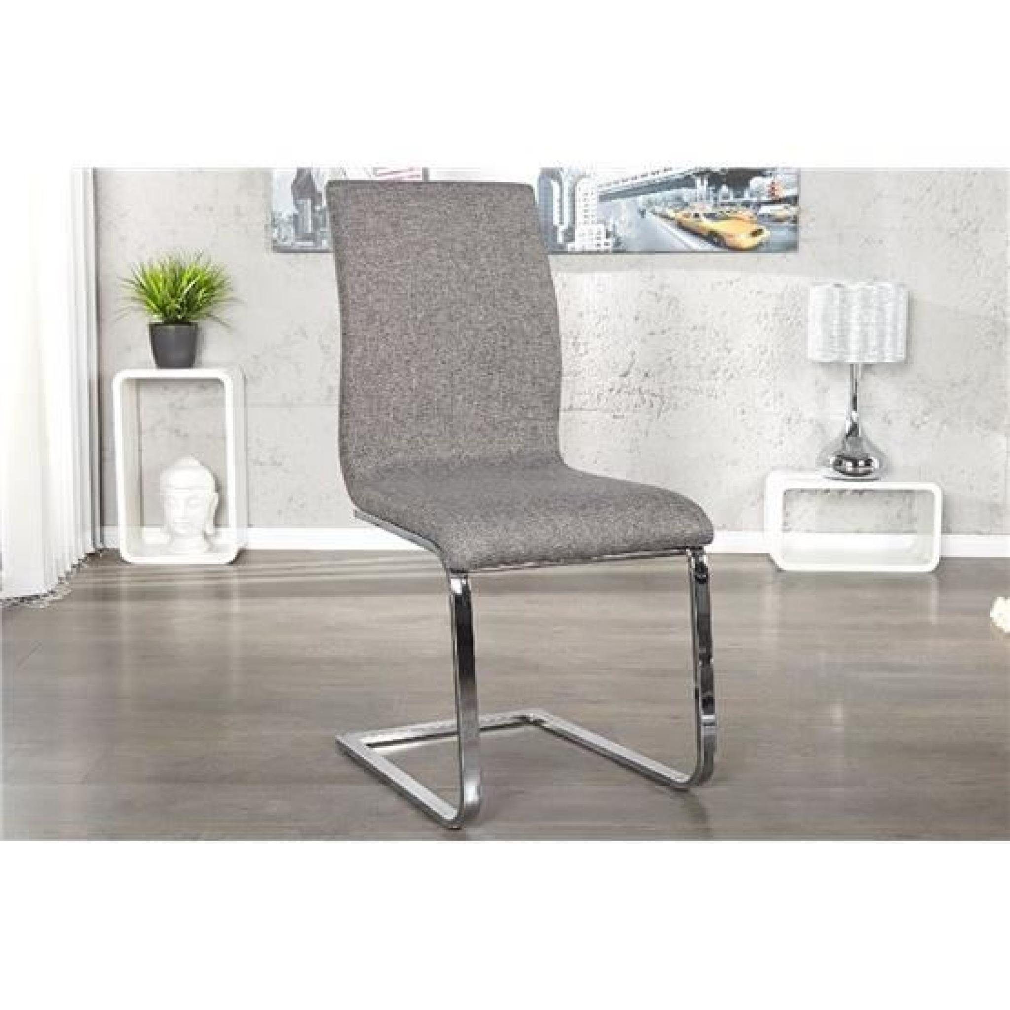Chaise design Kalia gris   Par 4