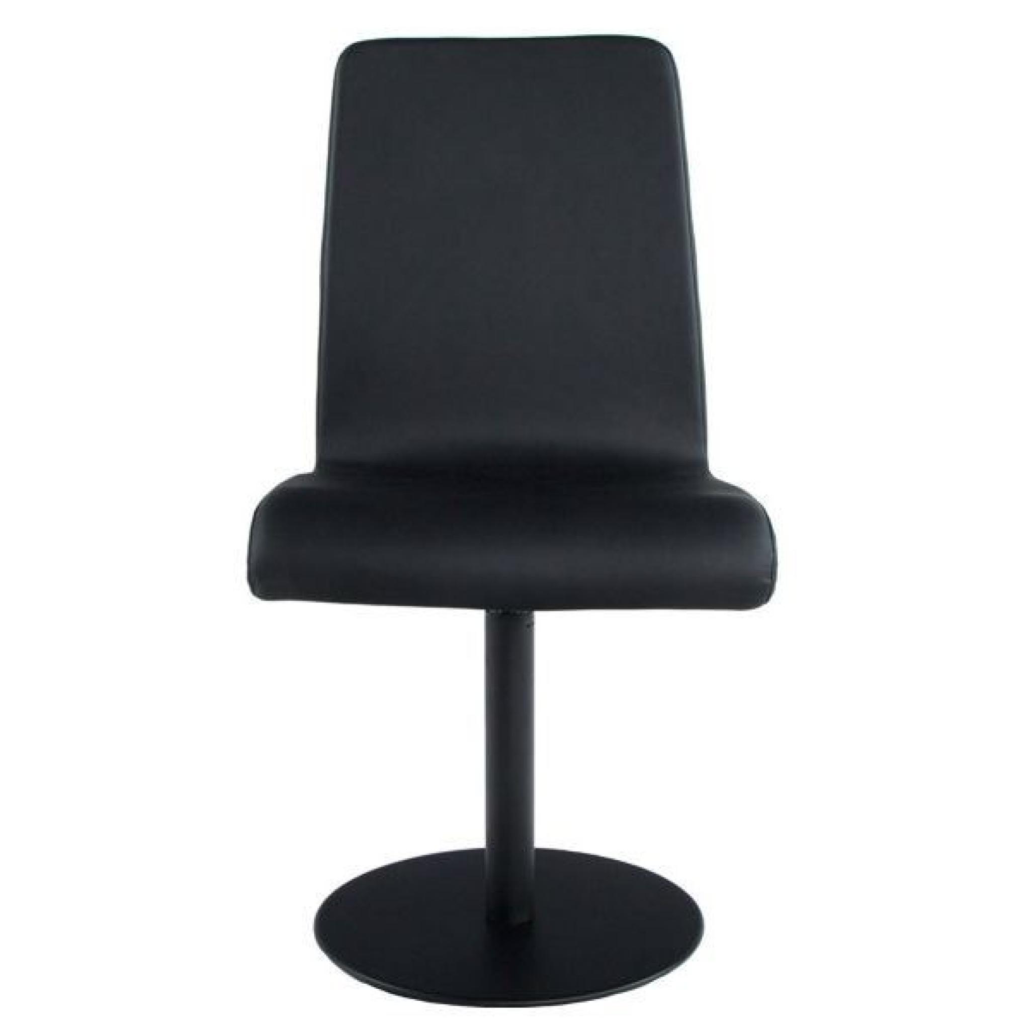 Chaise design Krupa - Noir Lot de 2 pas cher