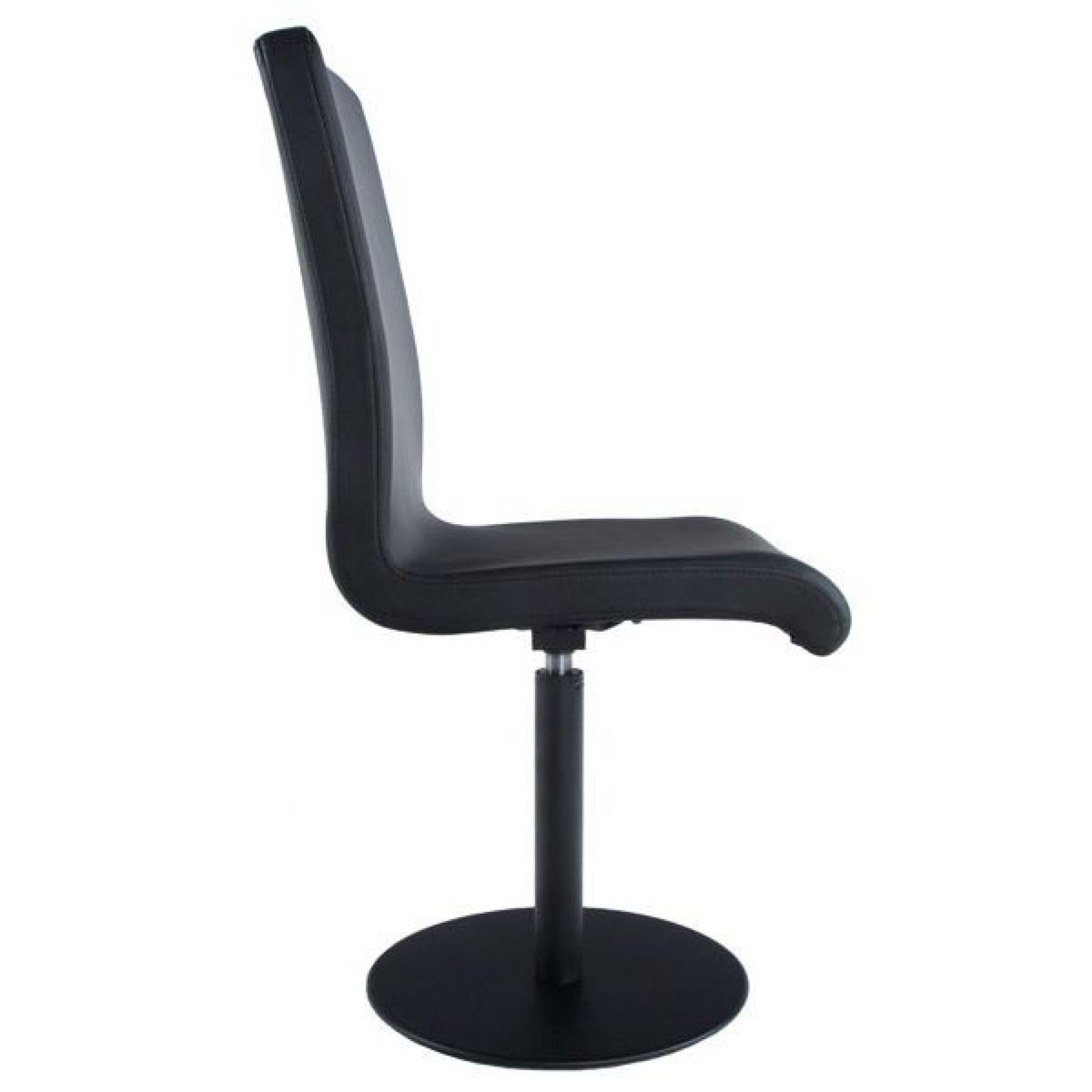Chaise design Krupa - Noir Lot de 2 pas cher
