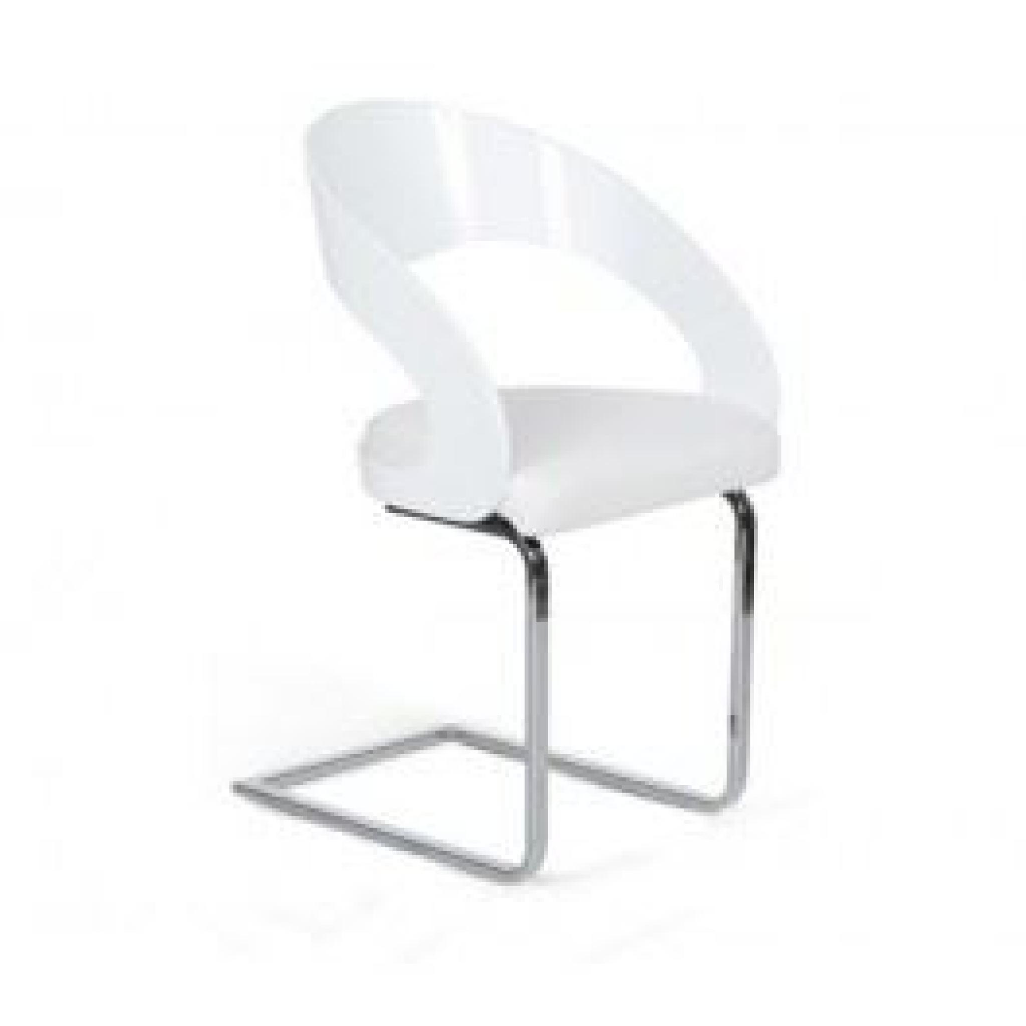 chaise design laquée blanche Iris