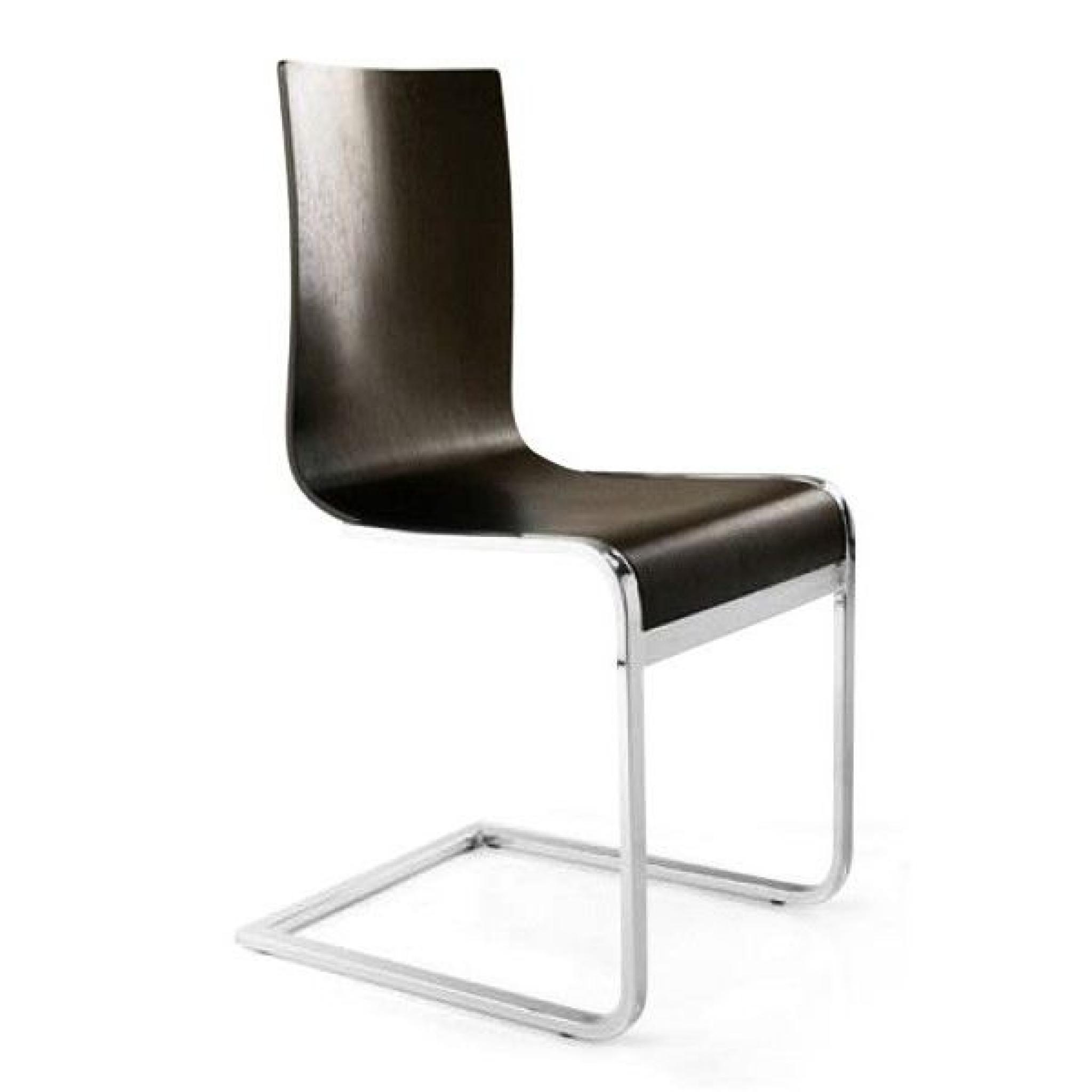 Chaise design Lawrence - Wengé Lot de 2