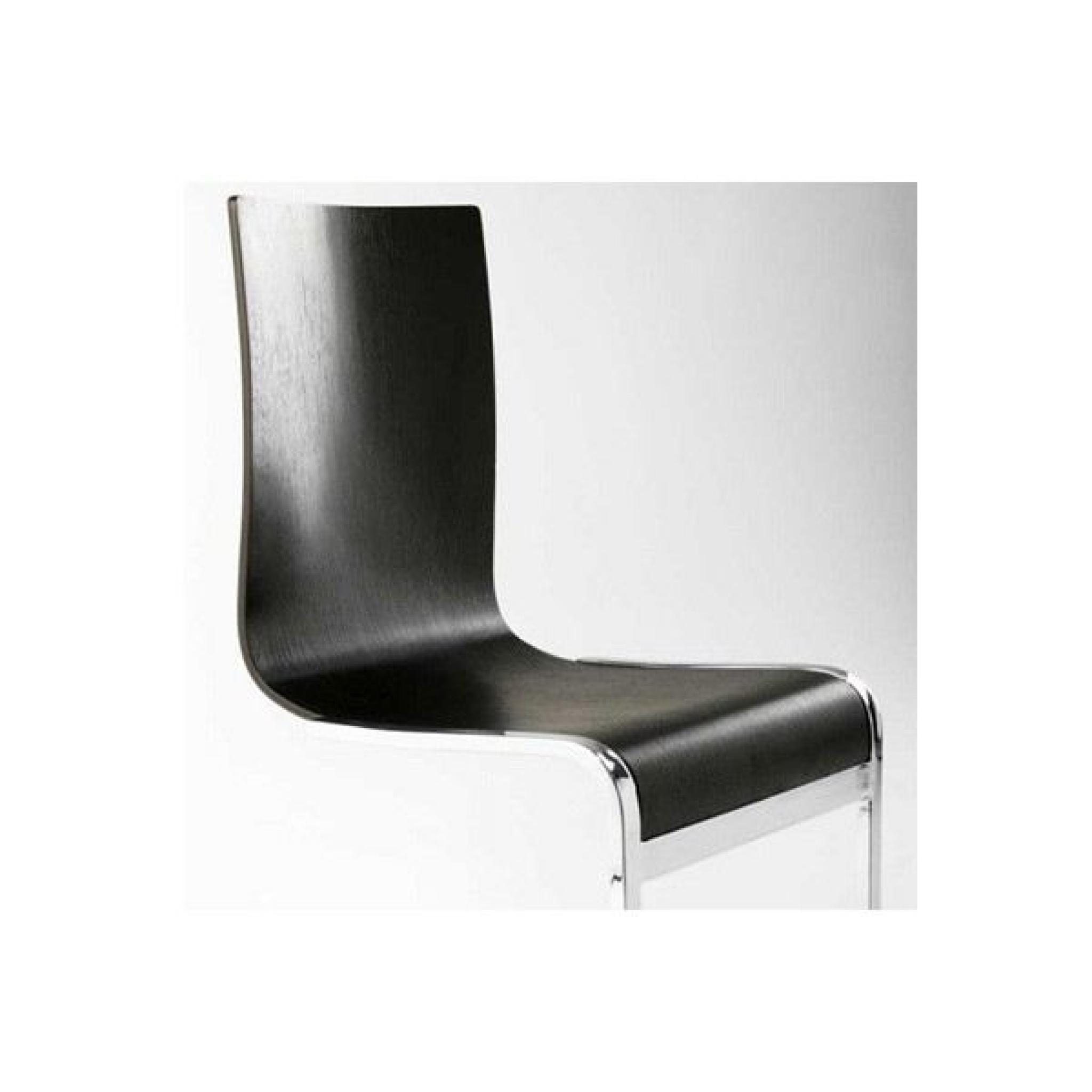 Chaise design Lawrence - Wengé Lot de 3 pas cher