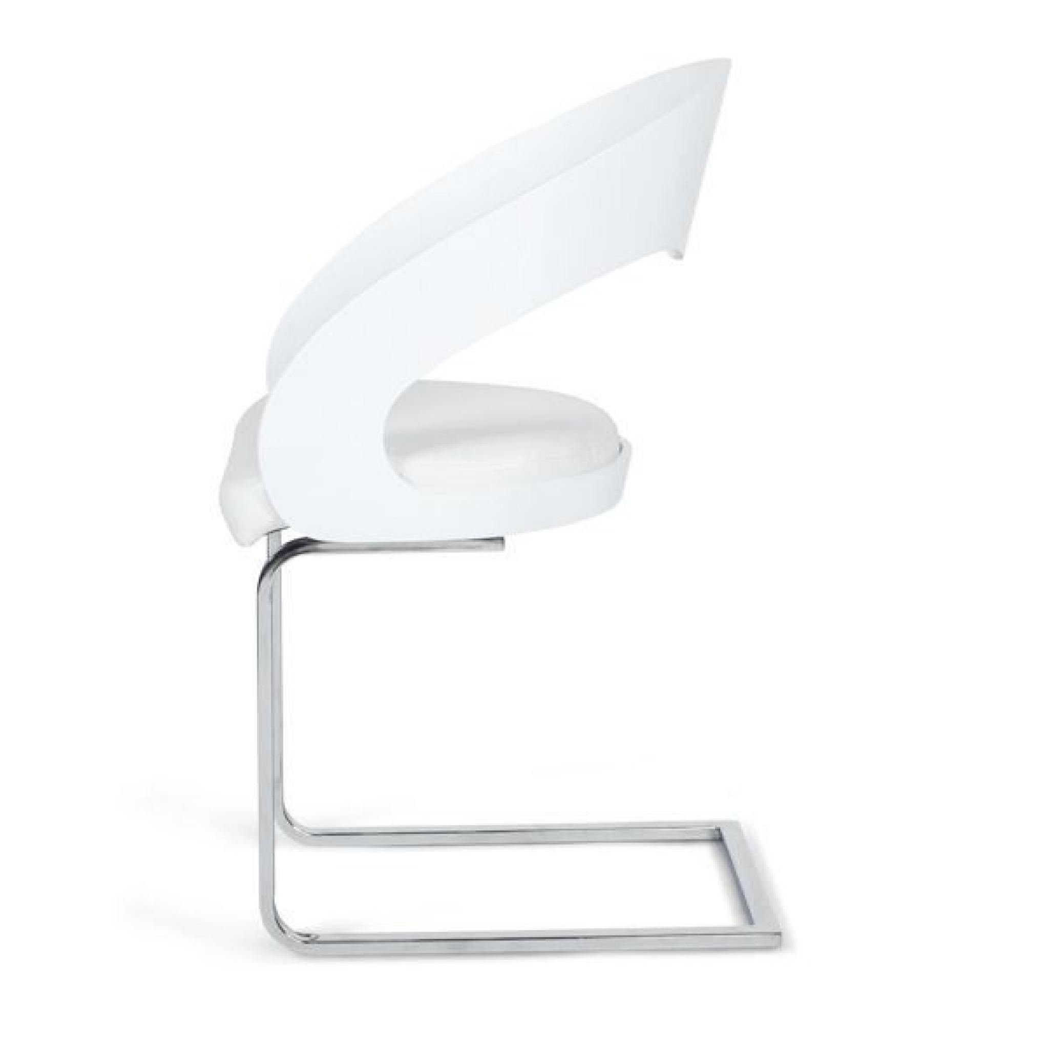 Chaise Design LOWFIT Blanc/Blanc pas cher