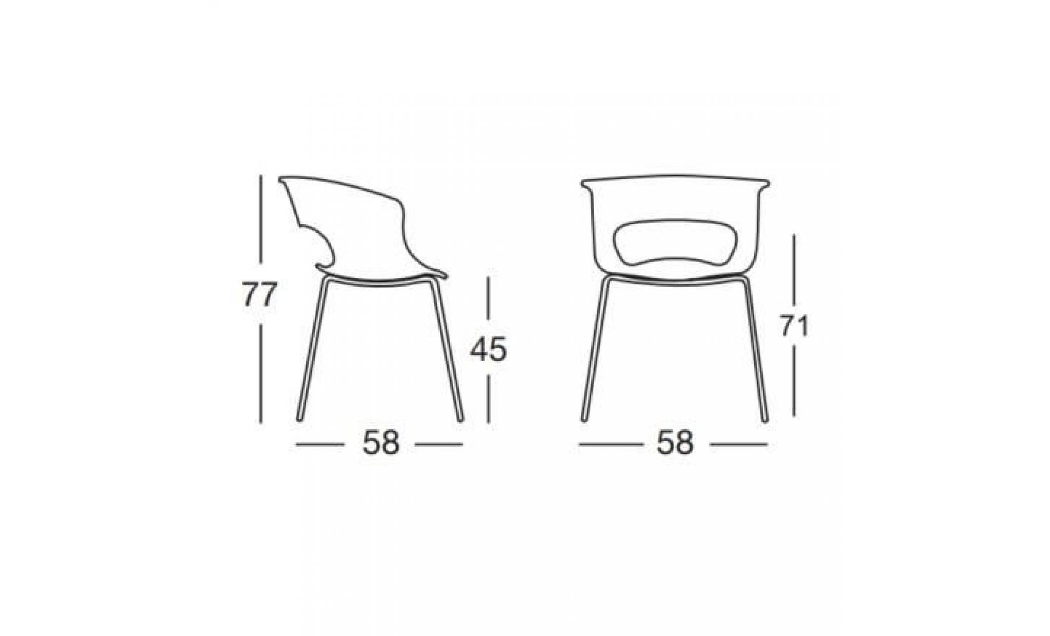 Chaise design - MISS B ANTICHOCK 4 legs - deco Vert transparent pas cher